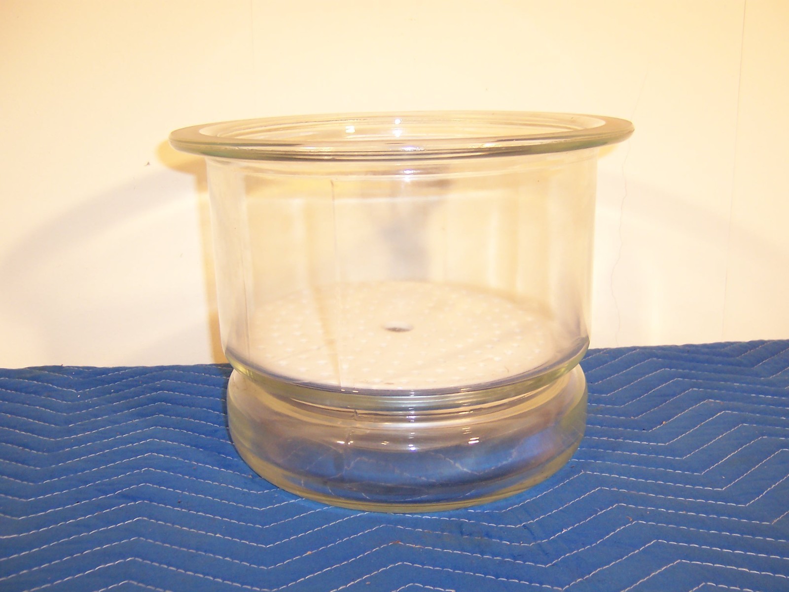 Large Vintage Scientific Laboratory Glass Desiccator Base Only w/Plate 9″ Tall