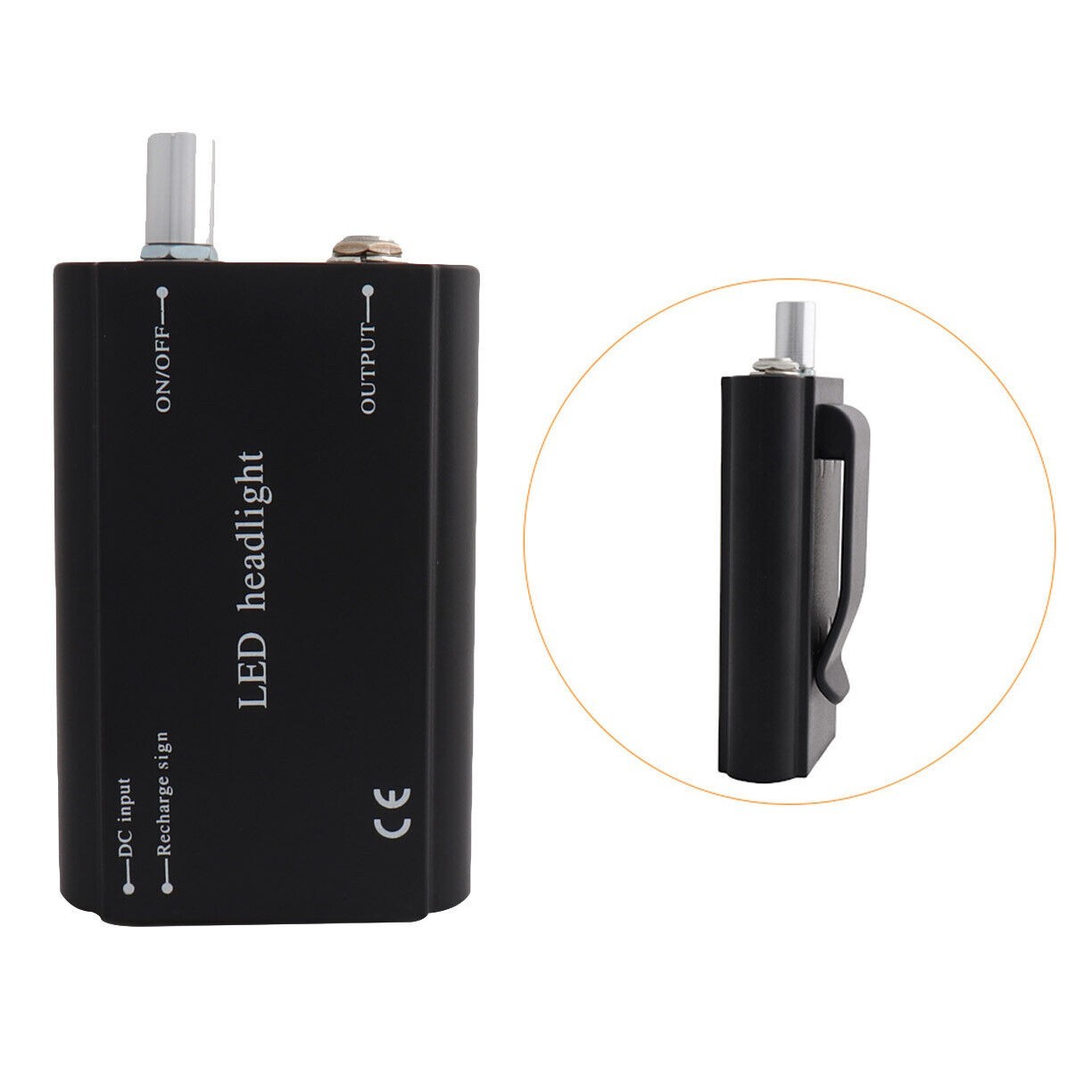 Rechargeable Battery 1800Mah with Belt Clip For Dental LED Head Light Black USA