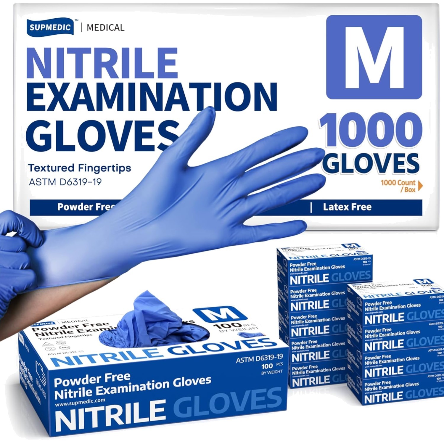 Medical Soft Max Nitrile Exam Gloves, Powder-Free Latex-Free Food Safe Clean …