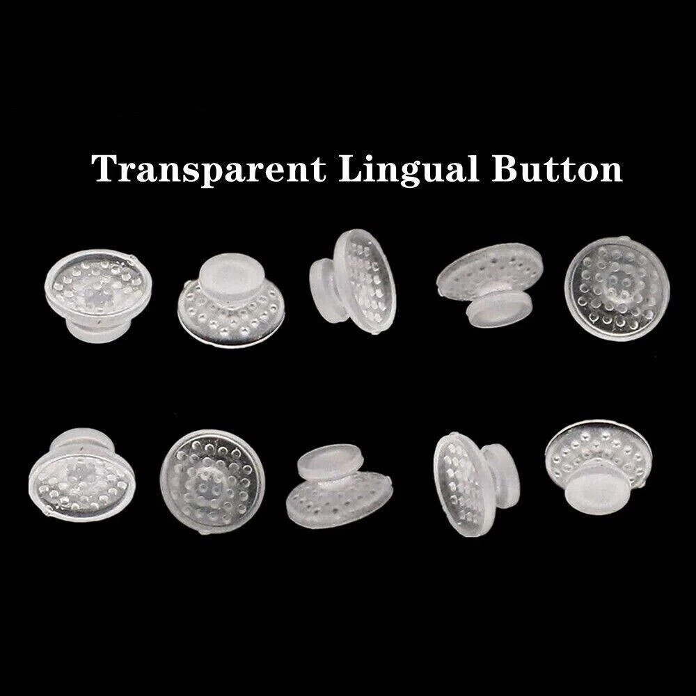 10 Pcs/Pack Dental Orthodontic Composite Ceramic Clear Lingual Button Bondable