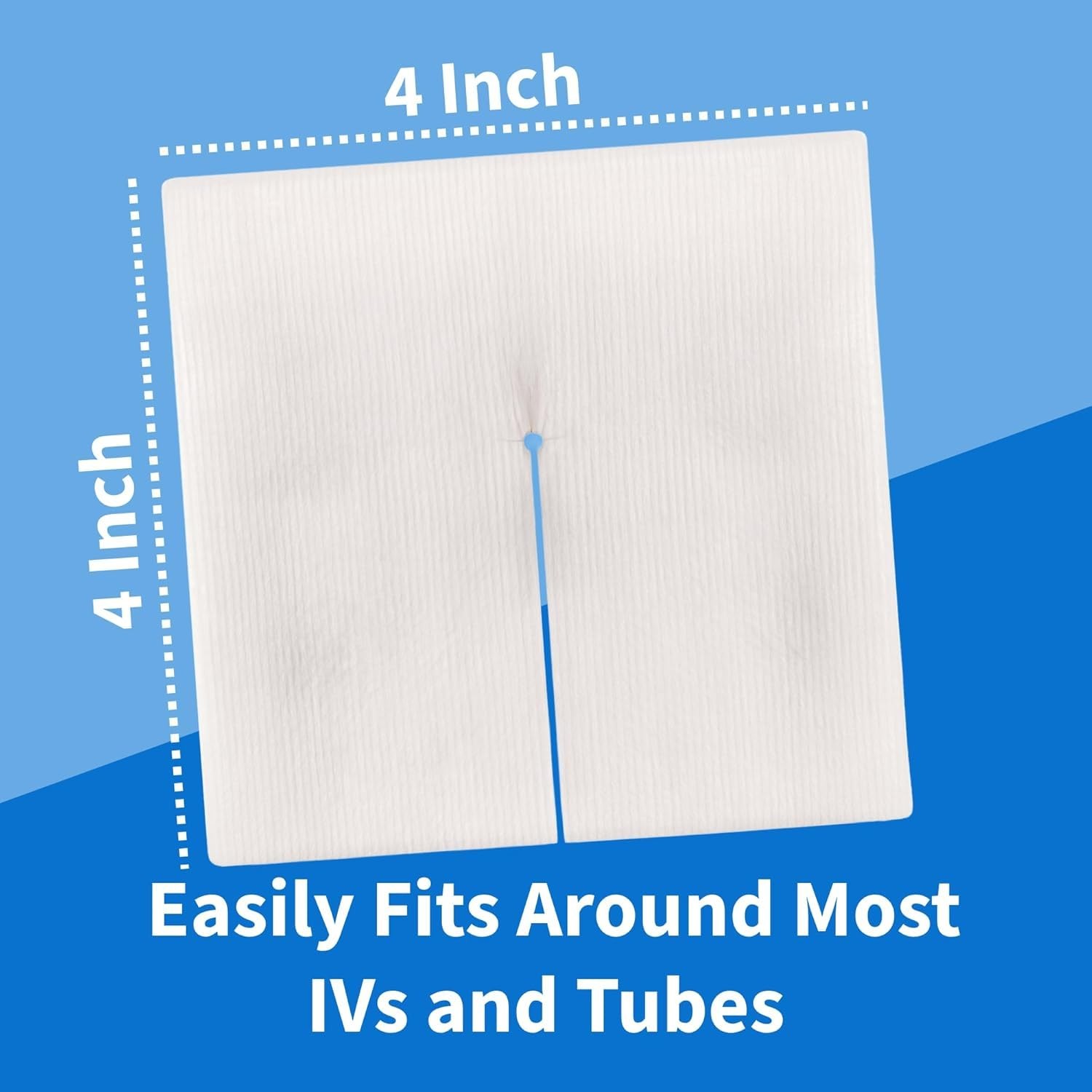 Vakly Split Gauze Drain Sponges 4″ x Sterile 6-Ply (100 Pack) – 4×4 Inch