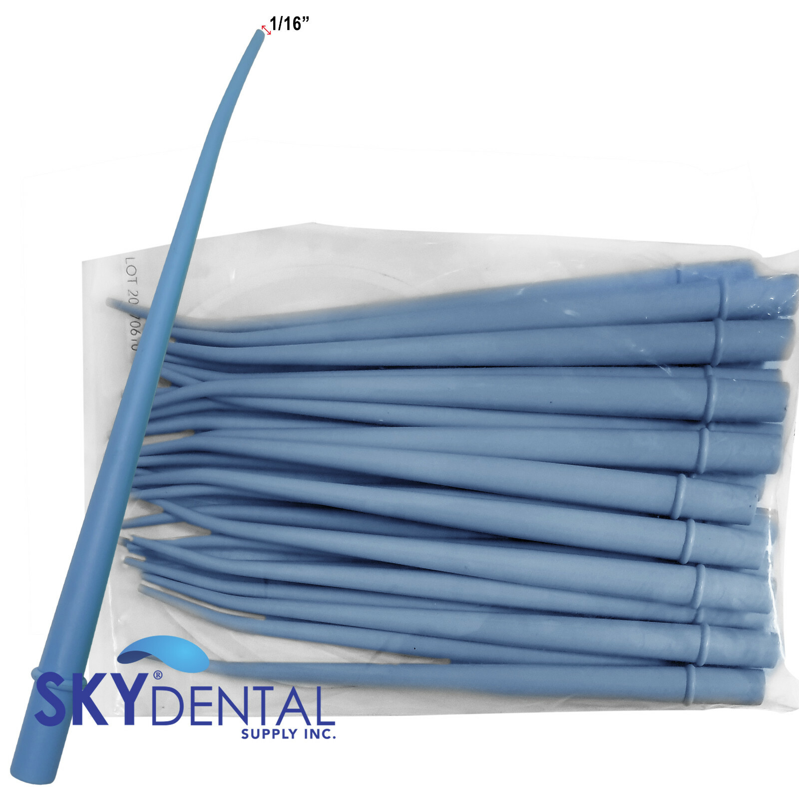 Surgical Tips X Small size 1/16″ Suction Tip Dental Aspirator up to 300 Blue