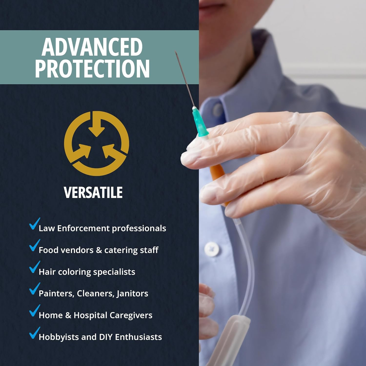 MED PRIDE Disposable Medical Grade Vinyl Exam Gloves, Latex & Powder Free, Ultra