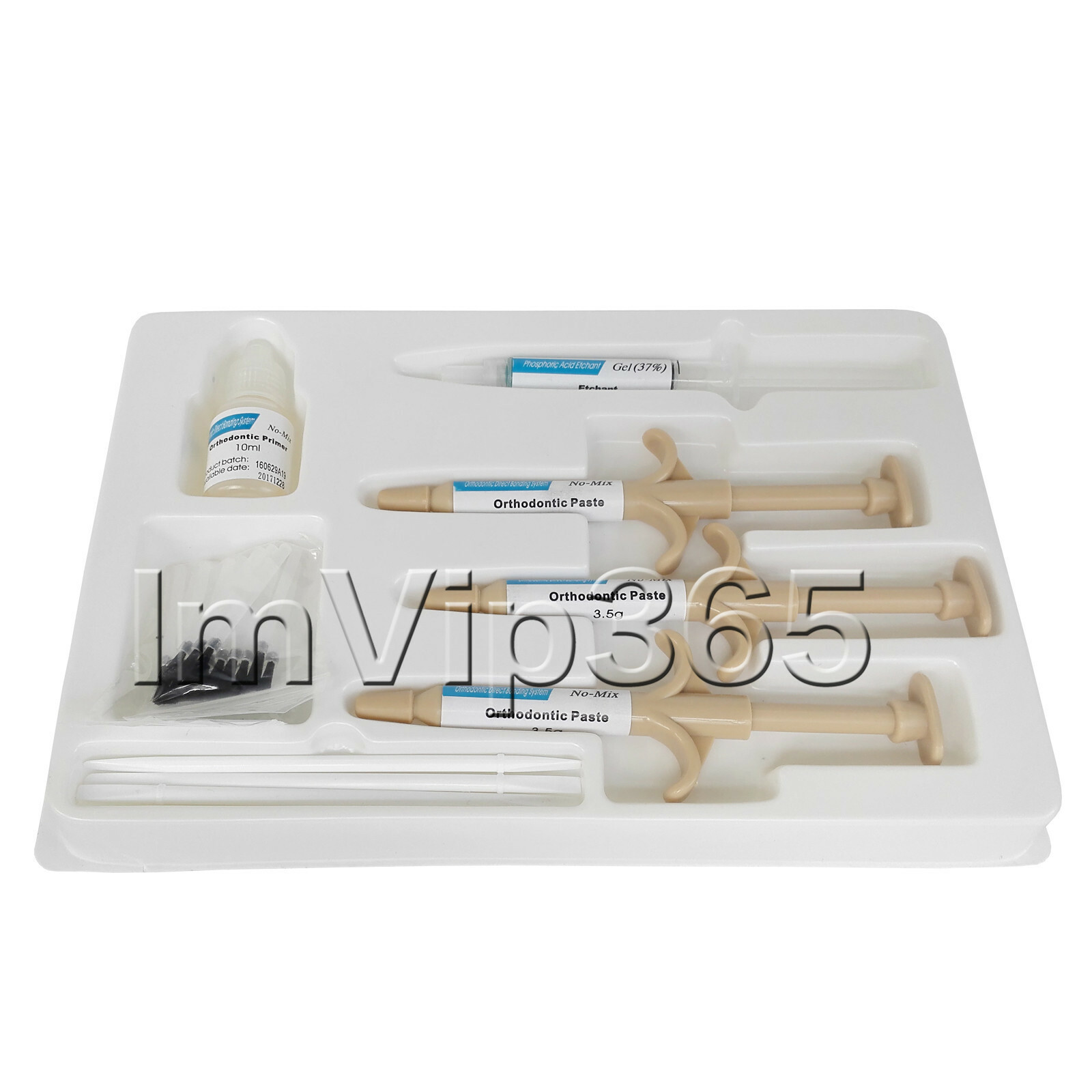 Dental Orthodontic Adhesive No-Mix Light Cure Blue/Green Glue Kit
