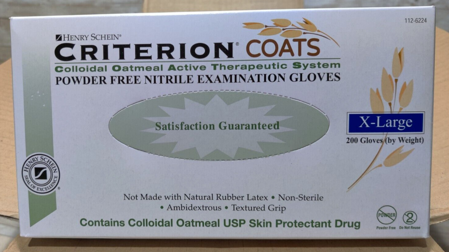 Criterion COATS Powder Free Nitrile Exam Glove Henry Schein Size: XL *See Date*