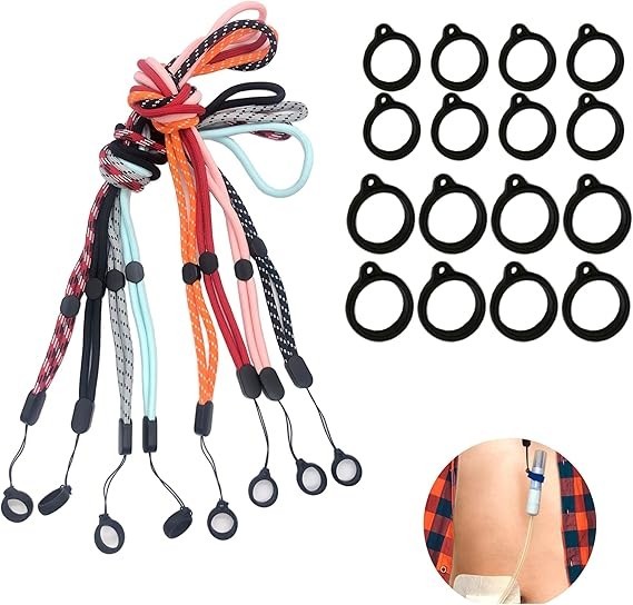 8 Pcs Peritoneal Dialysis Transfer Set Holder with 24 Silicone Rings PD