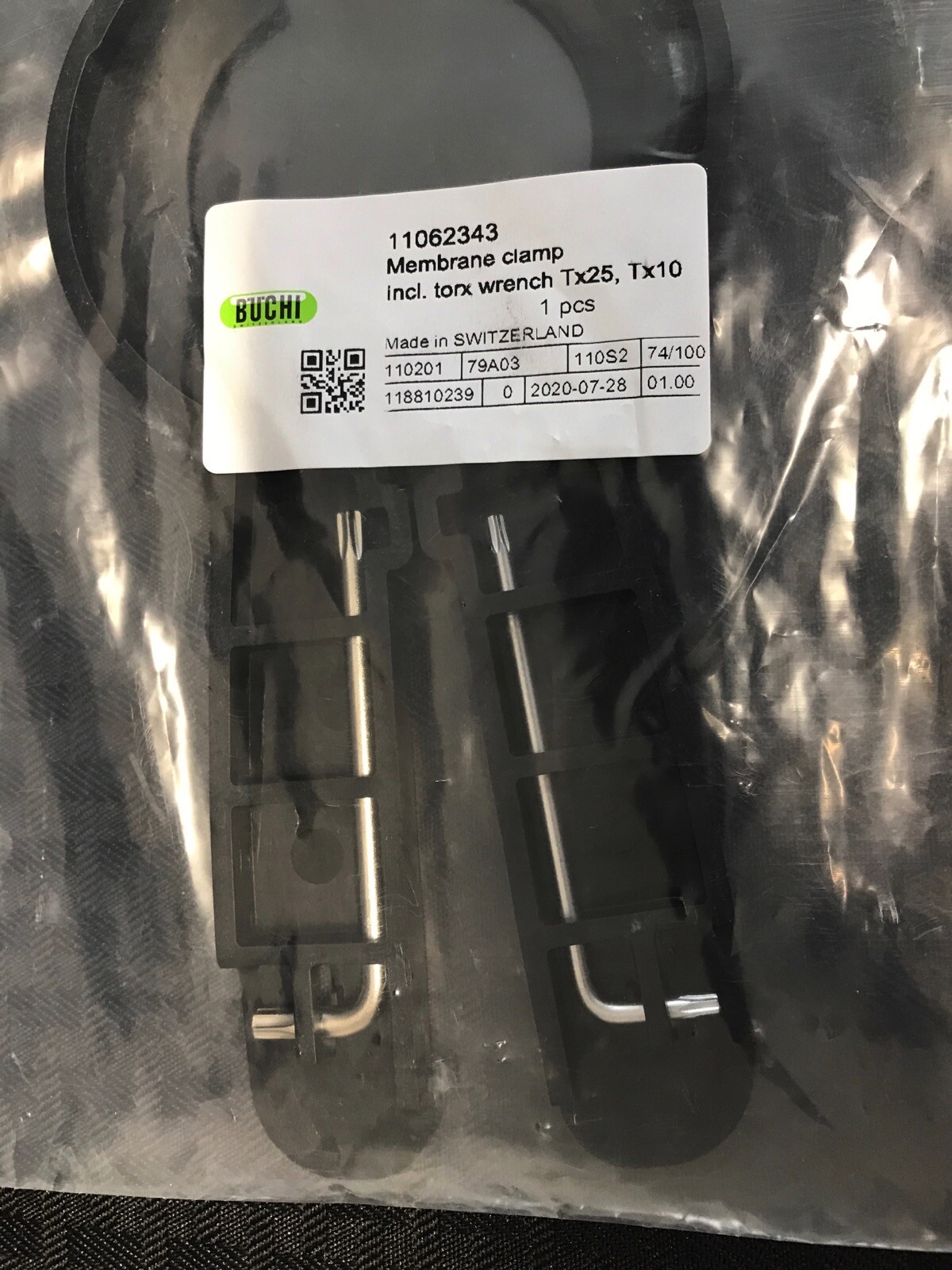 BUCHI Plastic Membrane Clamp With Torx Wrench Tx25 Tx10 11062343
