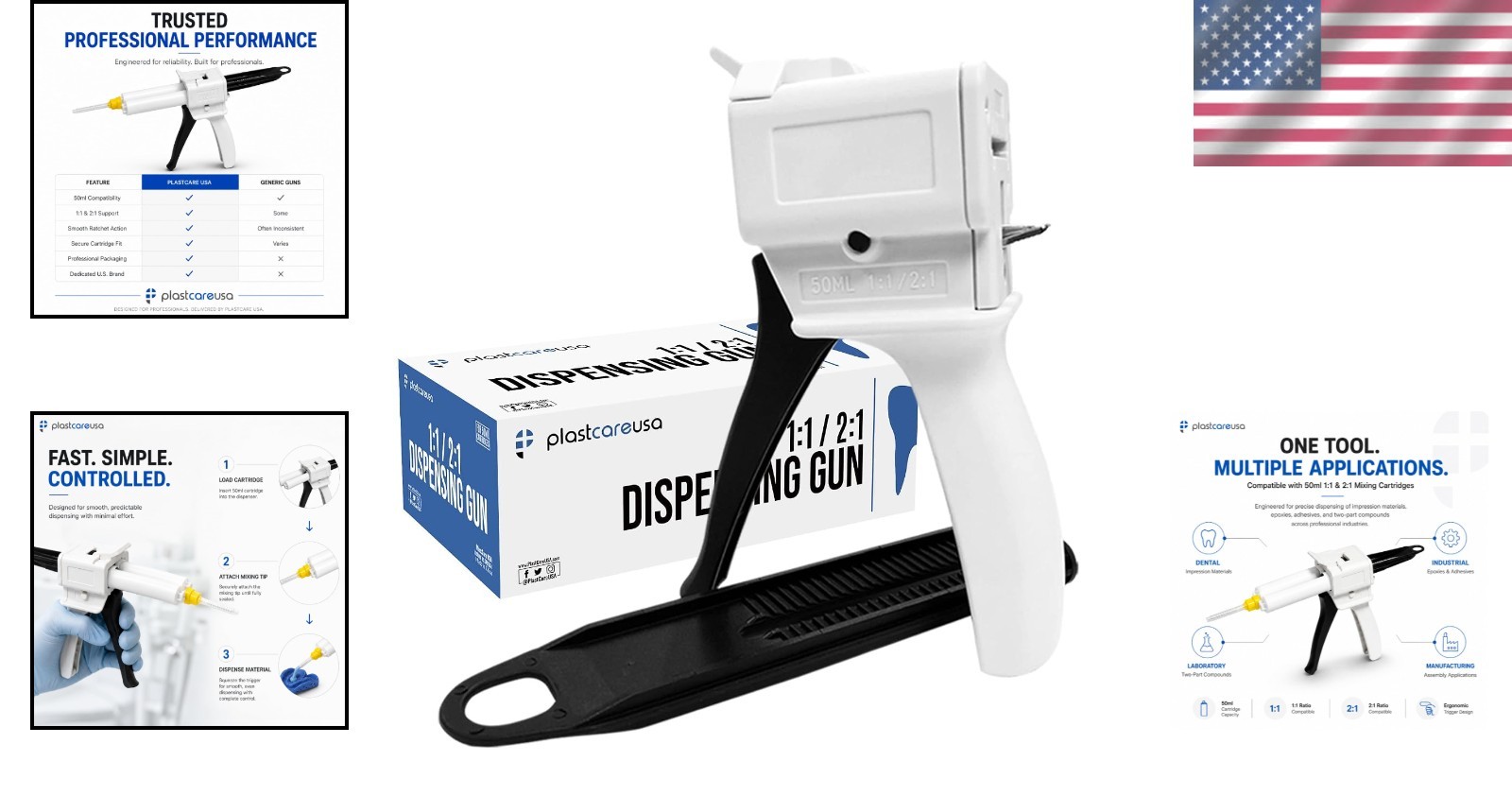 Professional 50ml Dental Impression Material Gun – Ergonomic & Precise Design