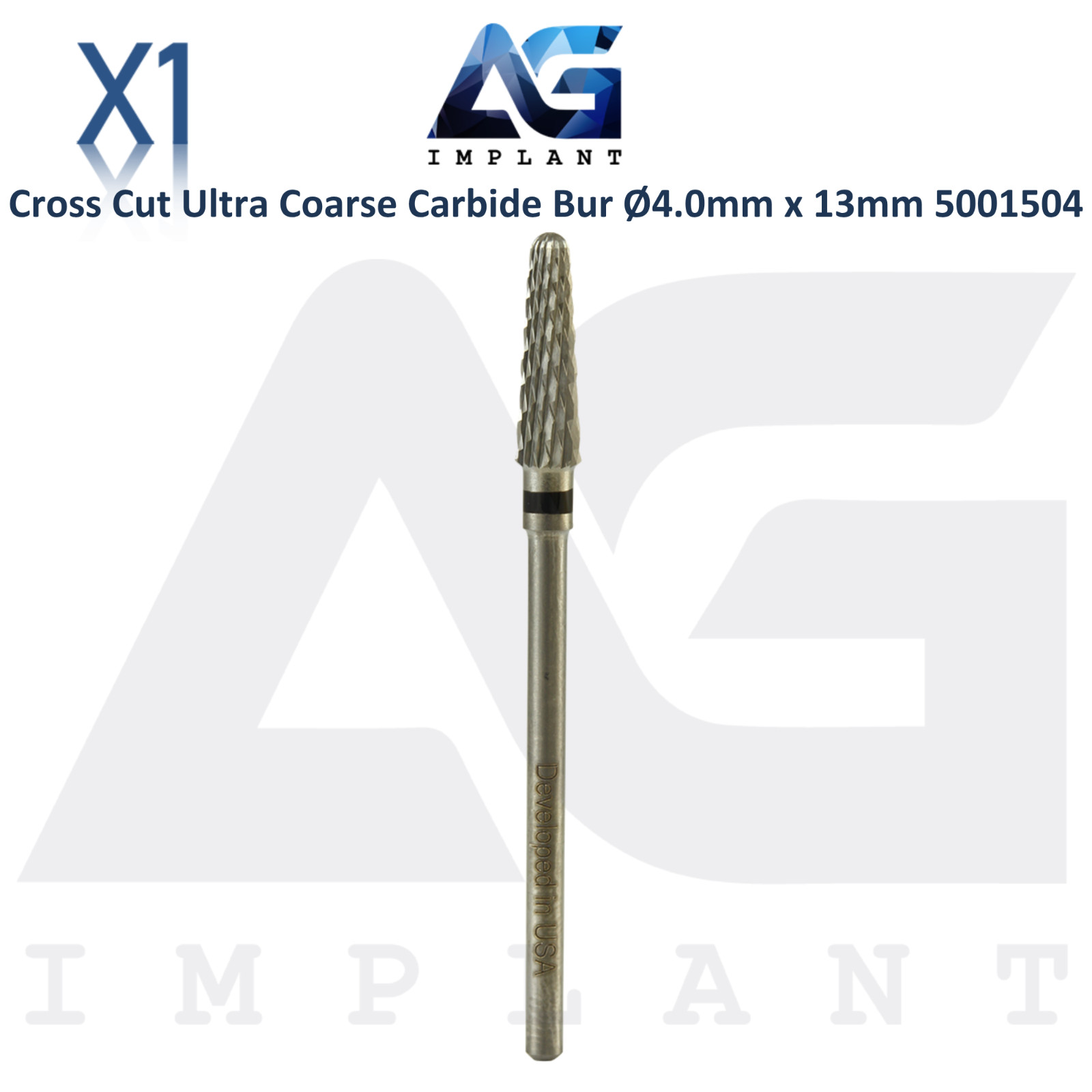 Dental Wilson Cross Cut Ultra Coarse Bur Ø4.0x13mm Straight Edge Carbide 5001504