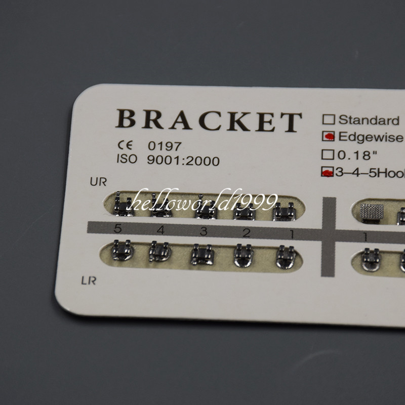 1set Dental Orthodontic Brackets Braces Mini Edgewise Slot.022 345 Hook 20pc/pck