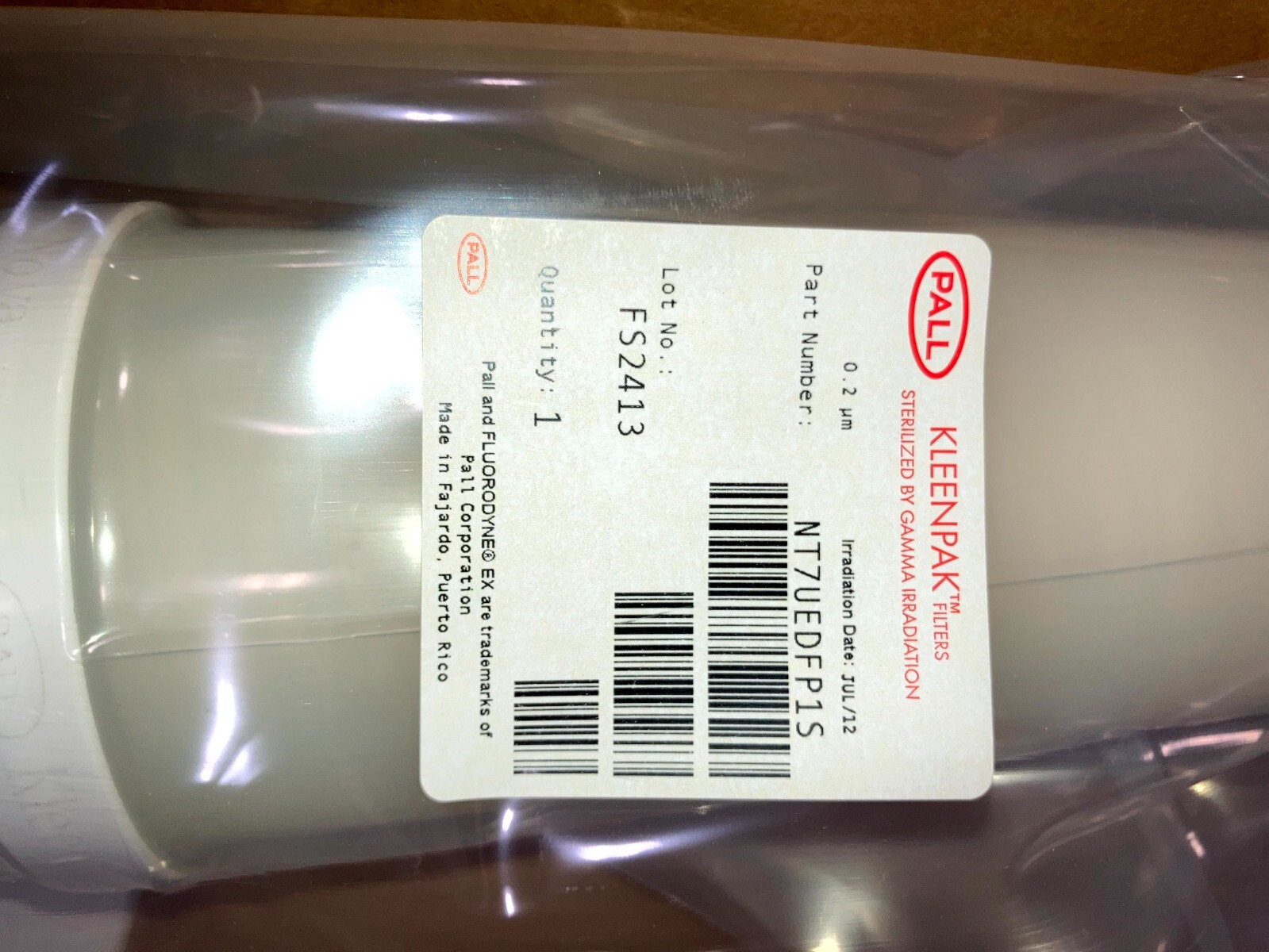 Pall Kleenpak Nova Capsule Filter NT7UEDFP1S, 0.2 um T-Style Sanitary Flange