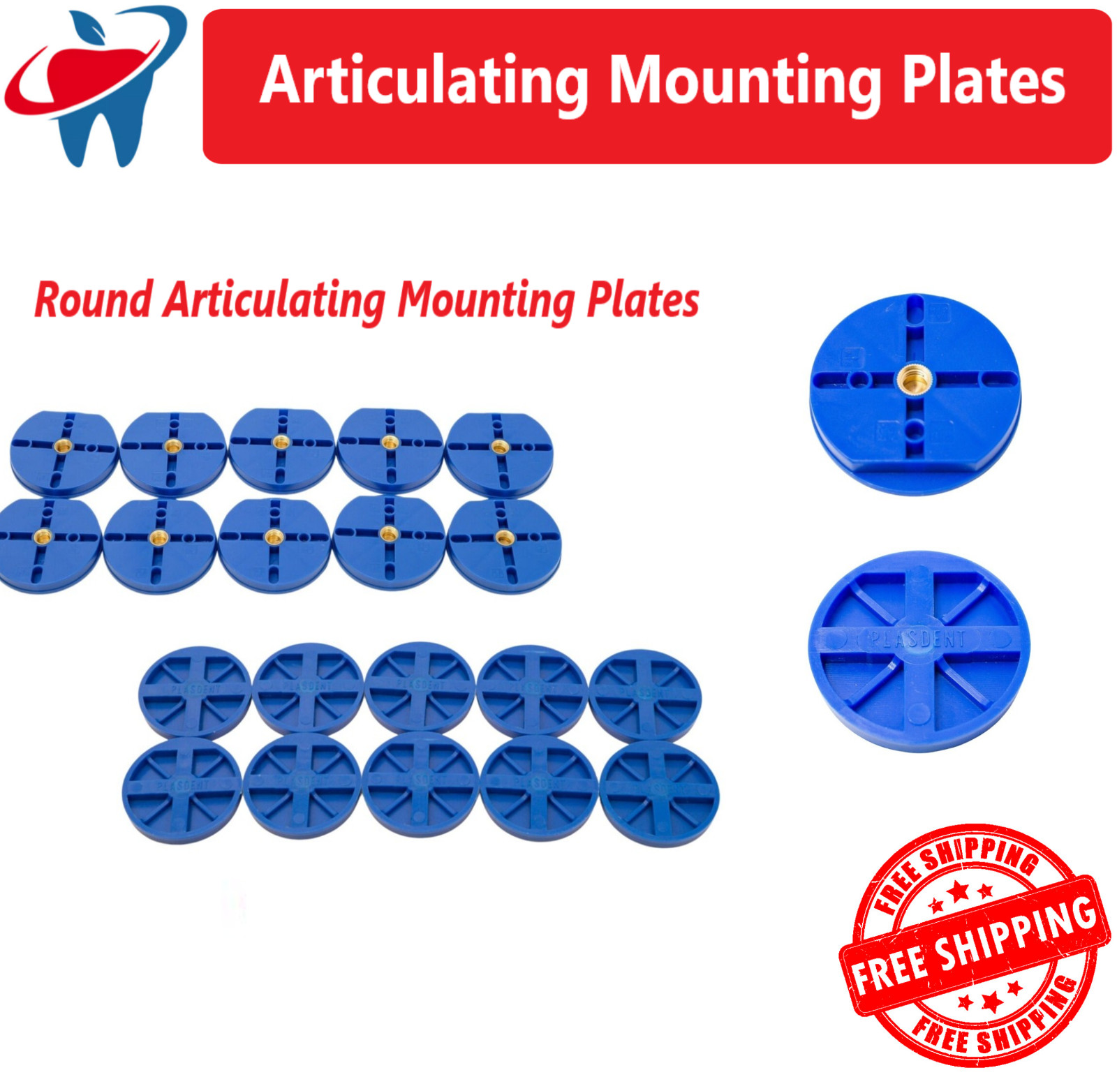 Dental Plastic Disposable Round & Oblong Articulating Mounting System Plates