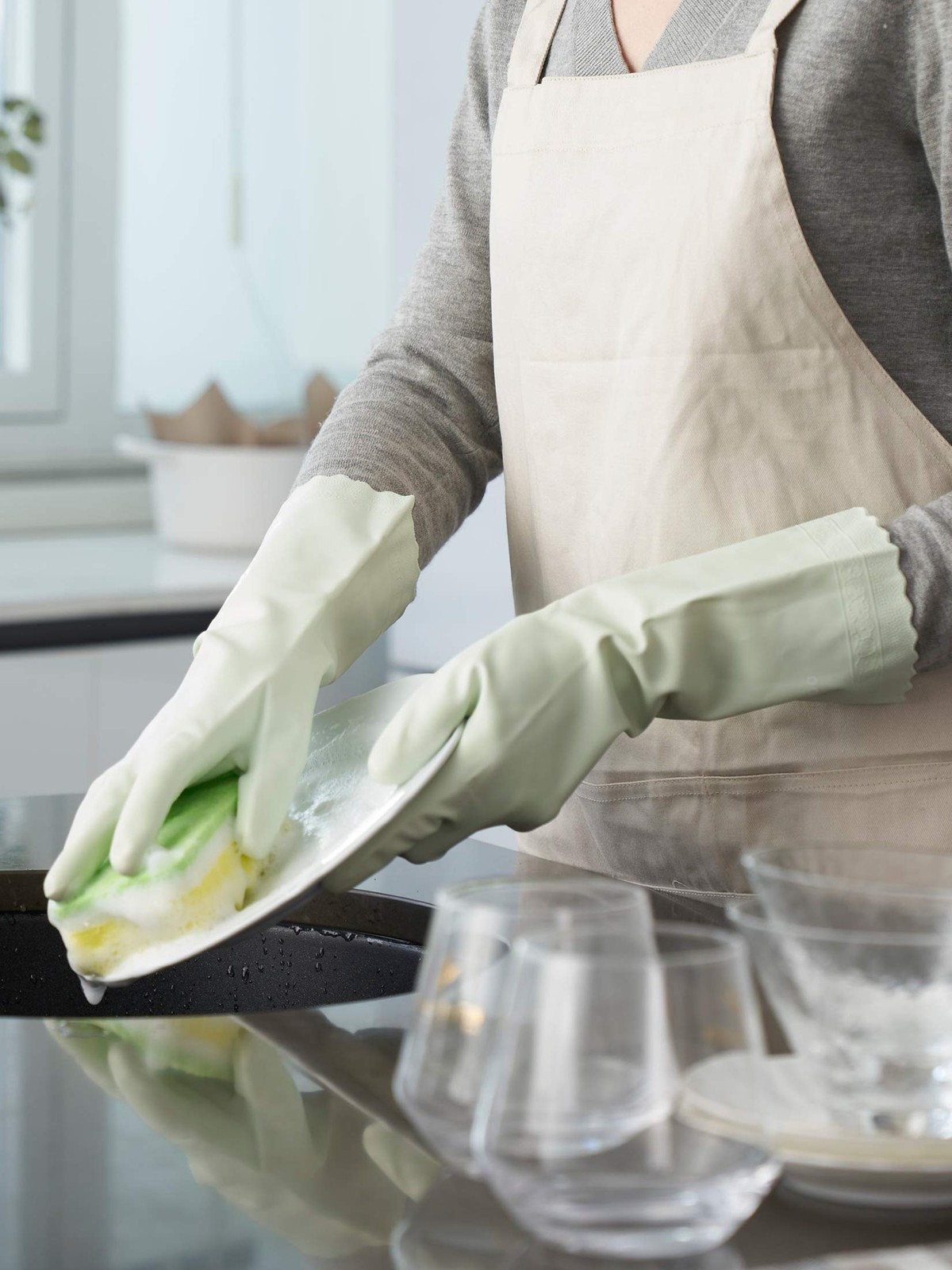 LANON wahoo Skin-Friendly Cleaning Gloves, Dishwashing Kitchen Gloves with Co…