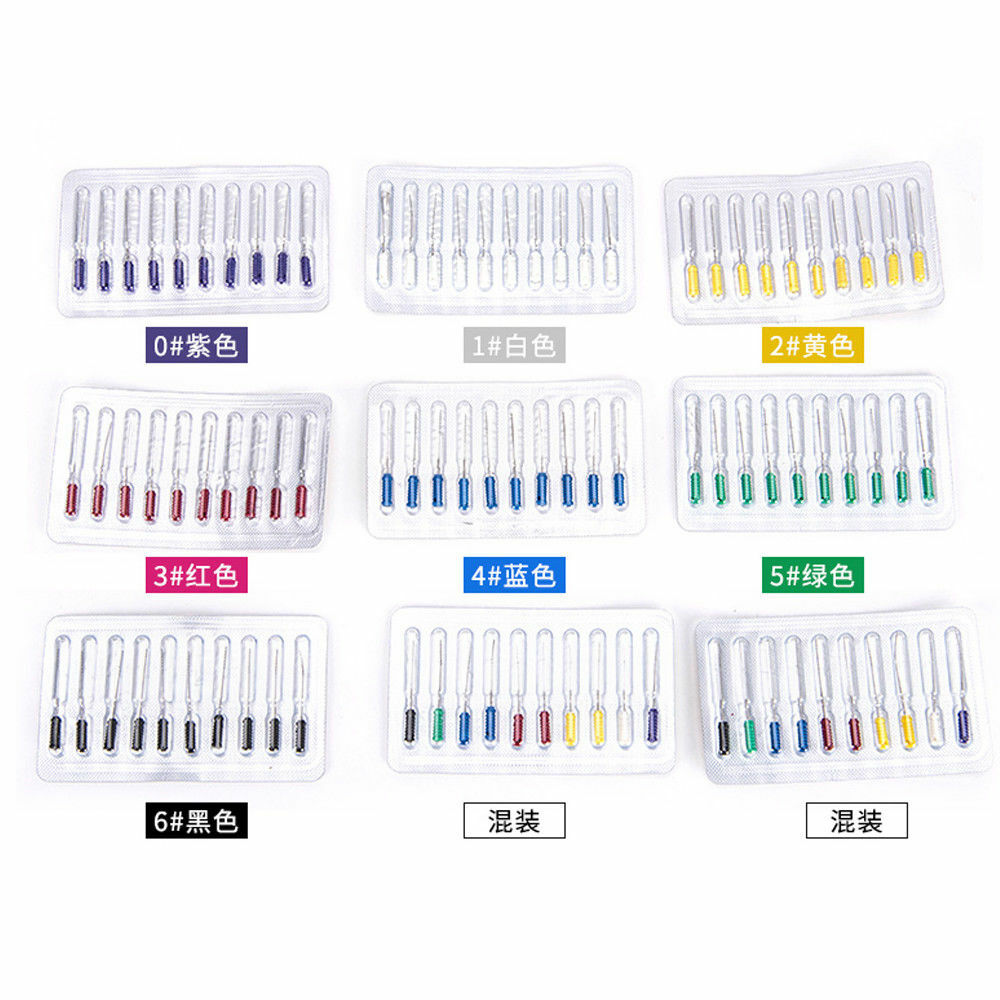 5 Packs Dental Barbed Broaches Endodontic Needle File Root Canal Nerve #20-#60
