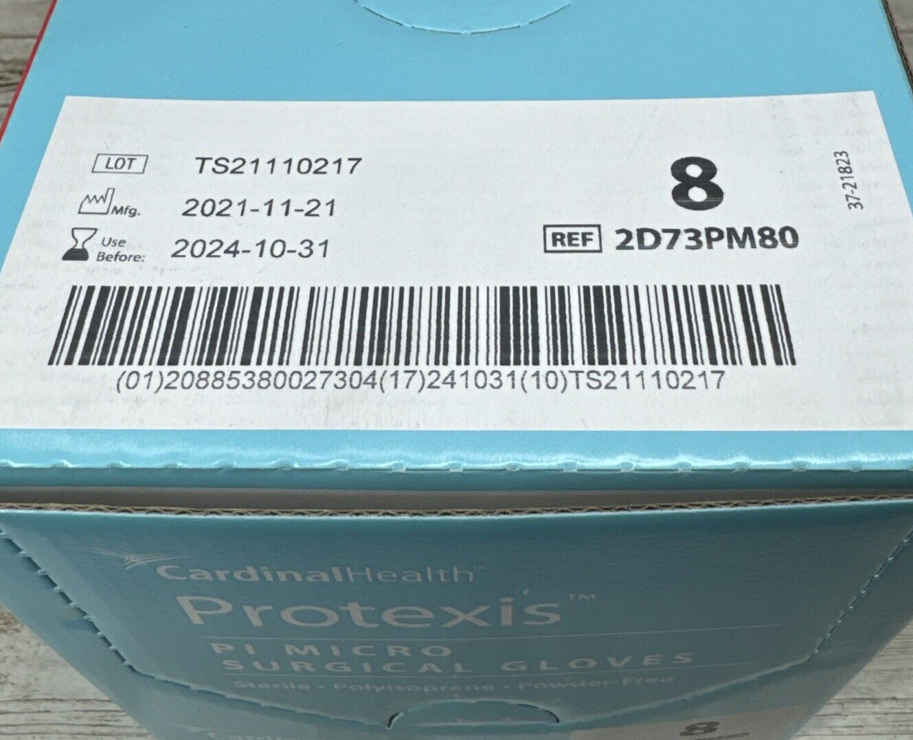 Protexis PI Micro Surgical Gloves Sterile Cardinal *1 BOX* Size: 8 *See Date*