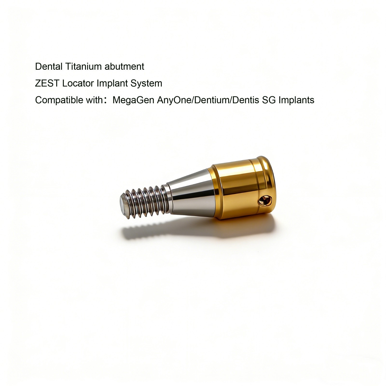 Dental Ti abutment for ZEST Locator System fits MegaGen Anyone/Dentiumm Implants