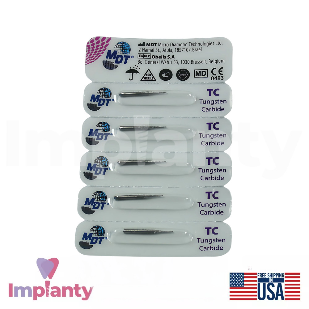 MDT Dental FG Carbide Inverted Cone Burs Cavity Removal Tooth Material Dentistry