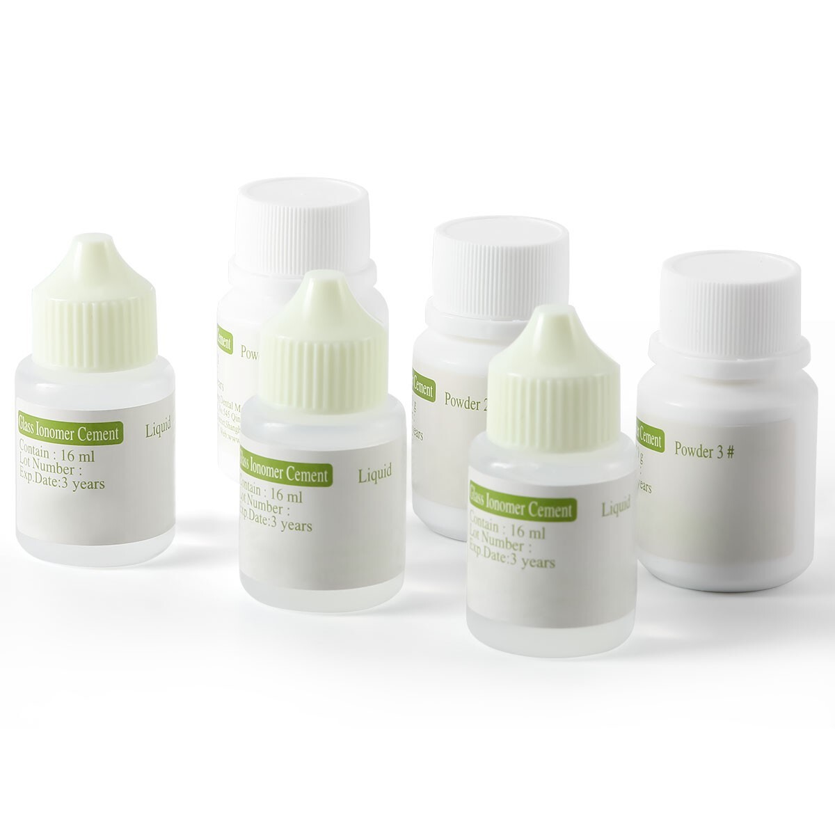 Kit de cemento de ionómero de vidrio dental resina para revestimiento y restaura
