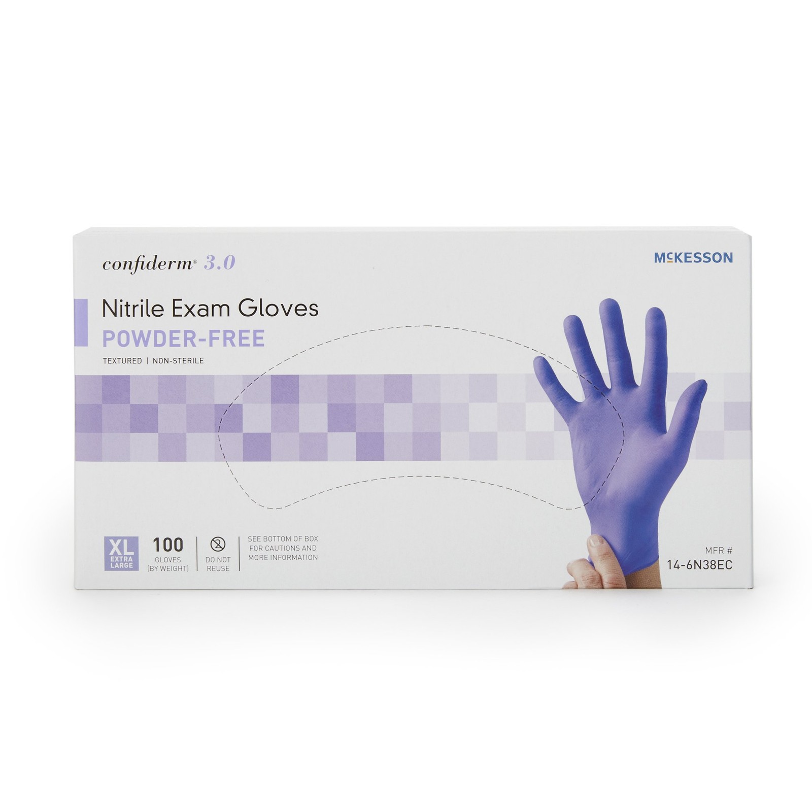 McKesson Confiderm Nitrile Exam Glove – 100 per Box