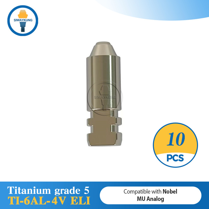 10 pcs Dental Ti lab analog Multi unit analog fits to Nobel Biocare Dess4.8