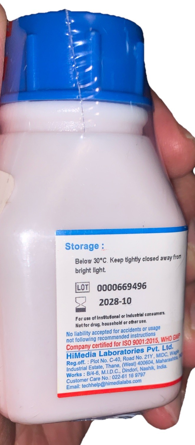 HiMedia 25G Crystal Violet Practical Grade Laboratory Chemicals 25g 10/28