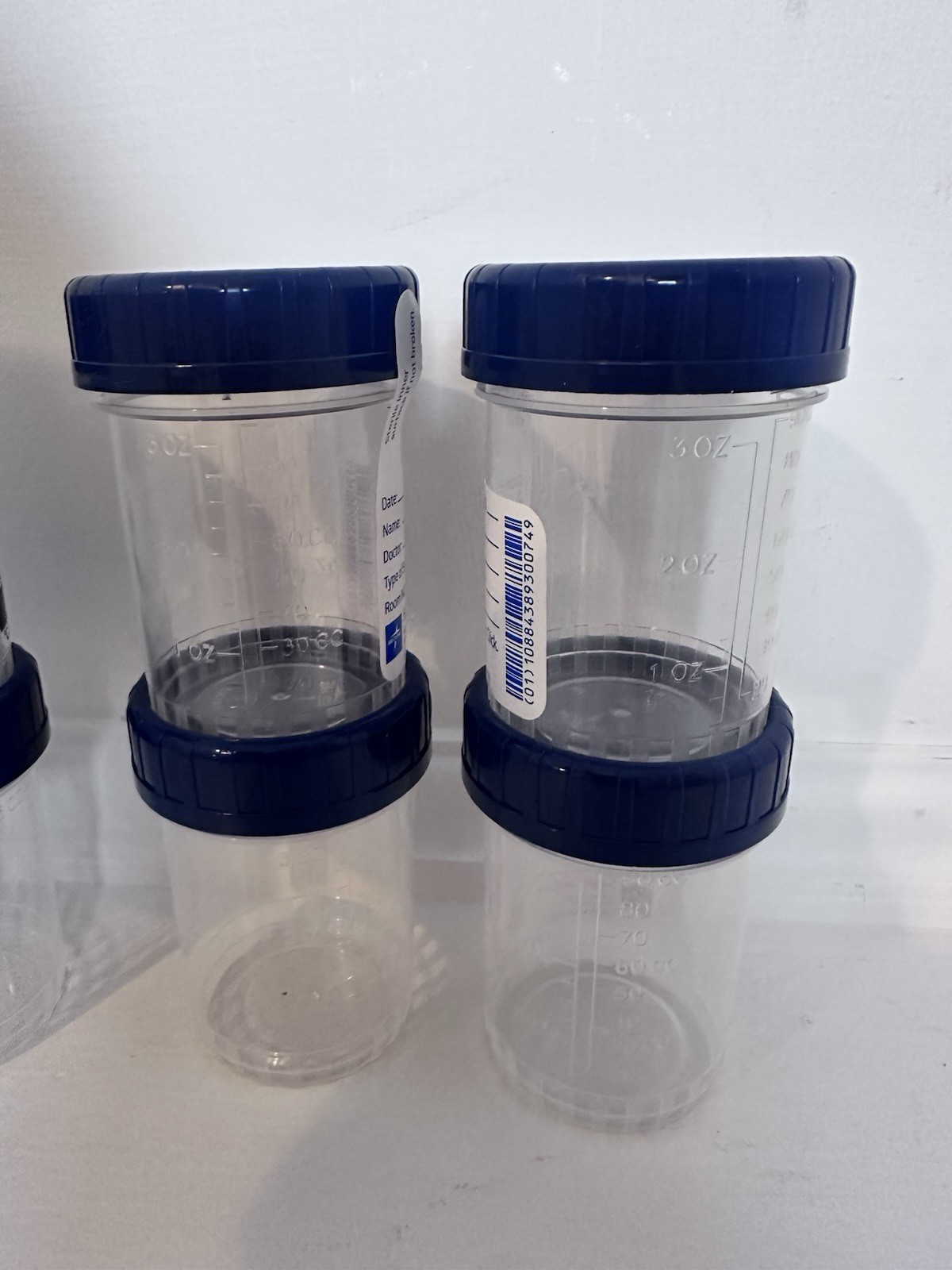 2-4oz CLEAR PLASTIC SPECIMEN CUP, MEDICAL, DENTAL, CRAFTS VETERINARY – LOT OF 10