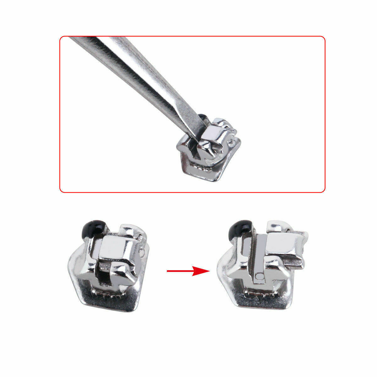 Dental Orthodontic ORMAER Self-Ligating Bracket Buccal Tube Mini MBT Roth 022