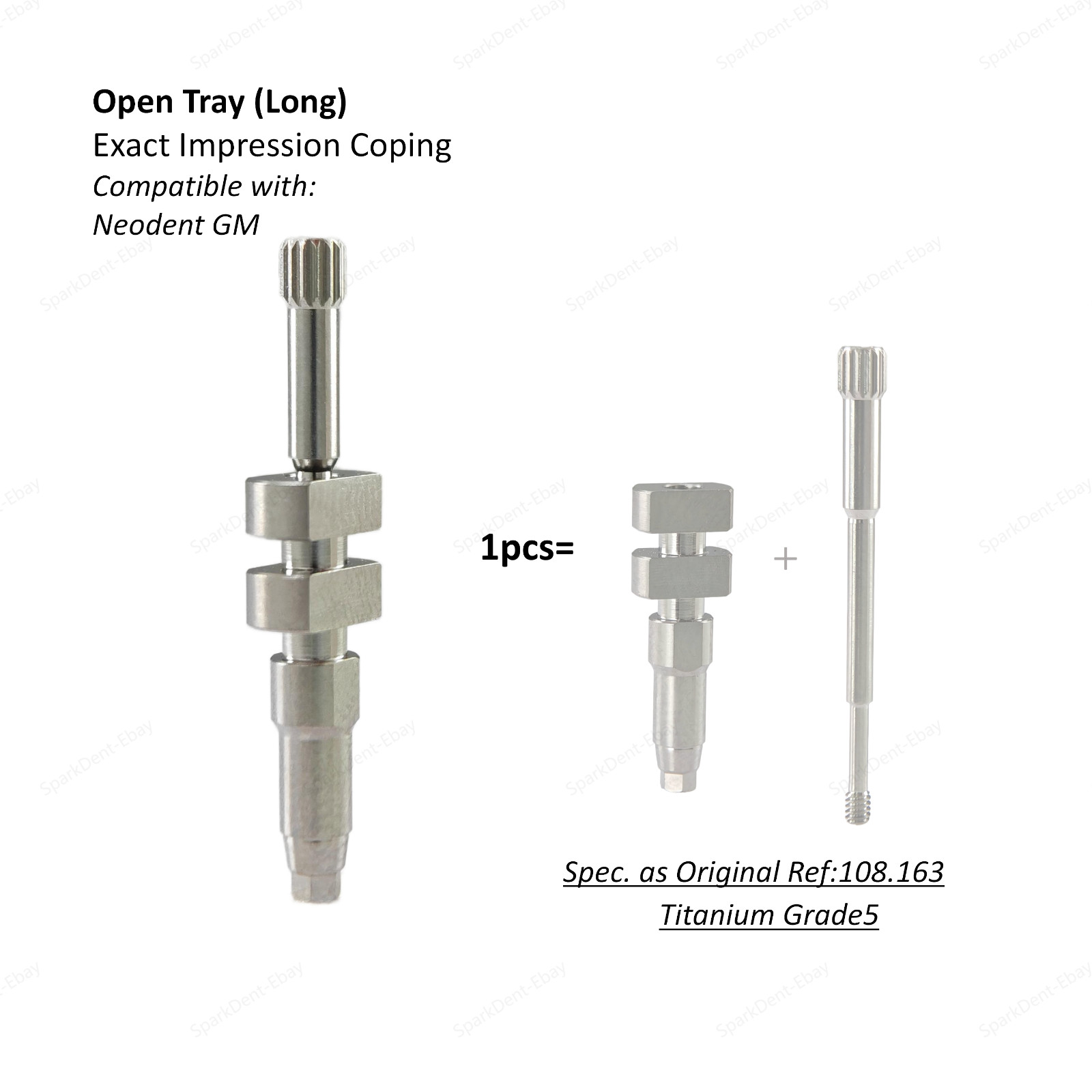 Impression Coping & Model Analog Compatible with NeodentGM, Open and Closed Tray