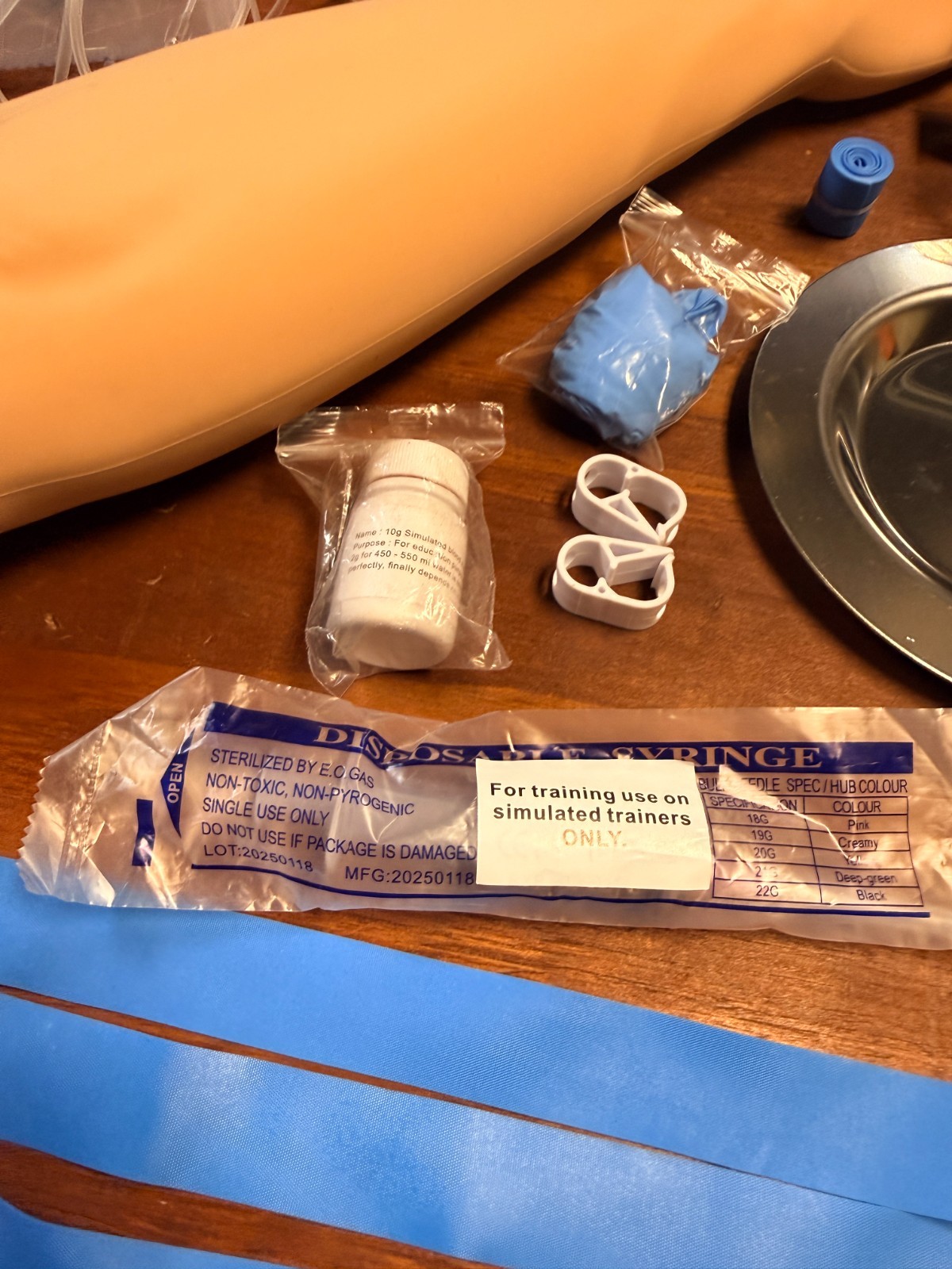 Skillssist Phlebotomy IV Practice Arm White, open box *READ*