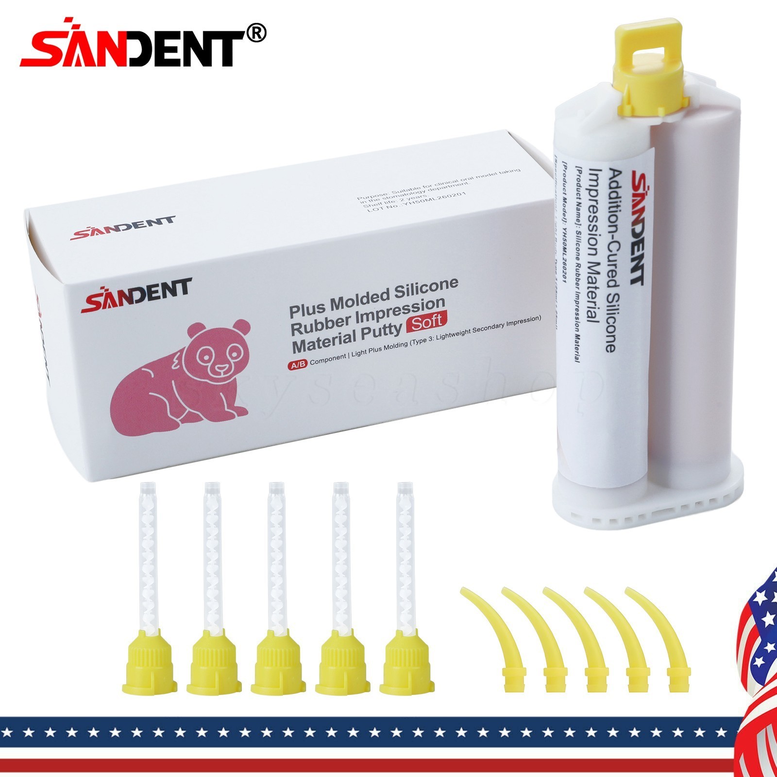 Dental Impression Material silicone Putty Normal Set Light Body, 1-10/Bx