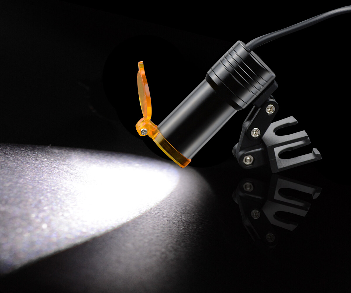 5W Dental LED Headlight with Filter and Belt-Clip Insert/ Clip-on Type Black