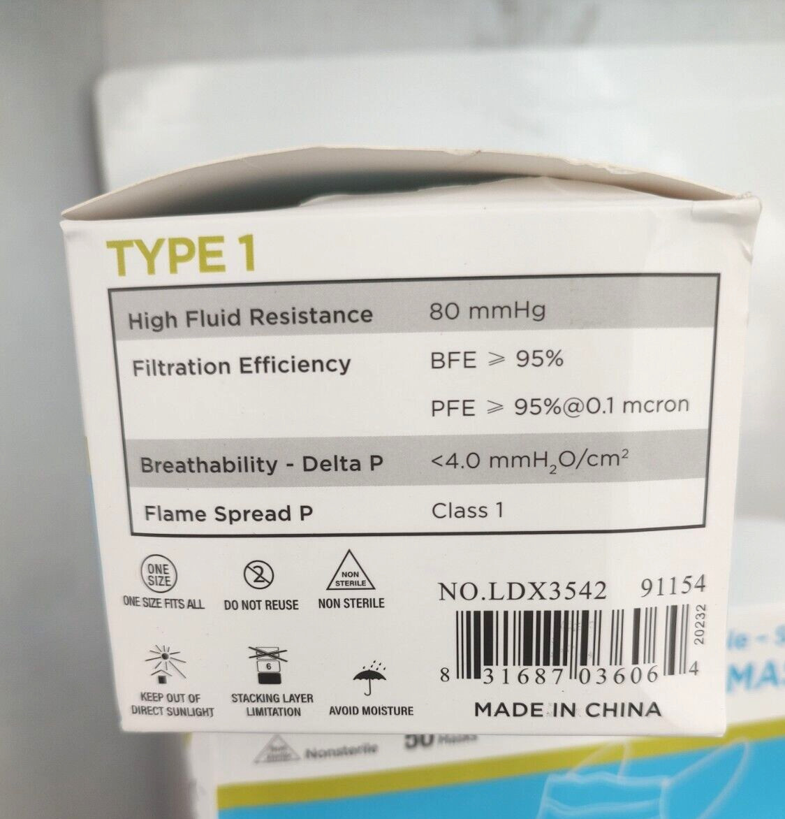 Virafree Disposable Single Use Face Masks 3 Ply 4 Boxes 50 Per 200 Total Pieces