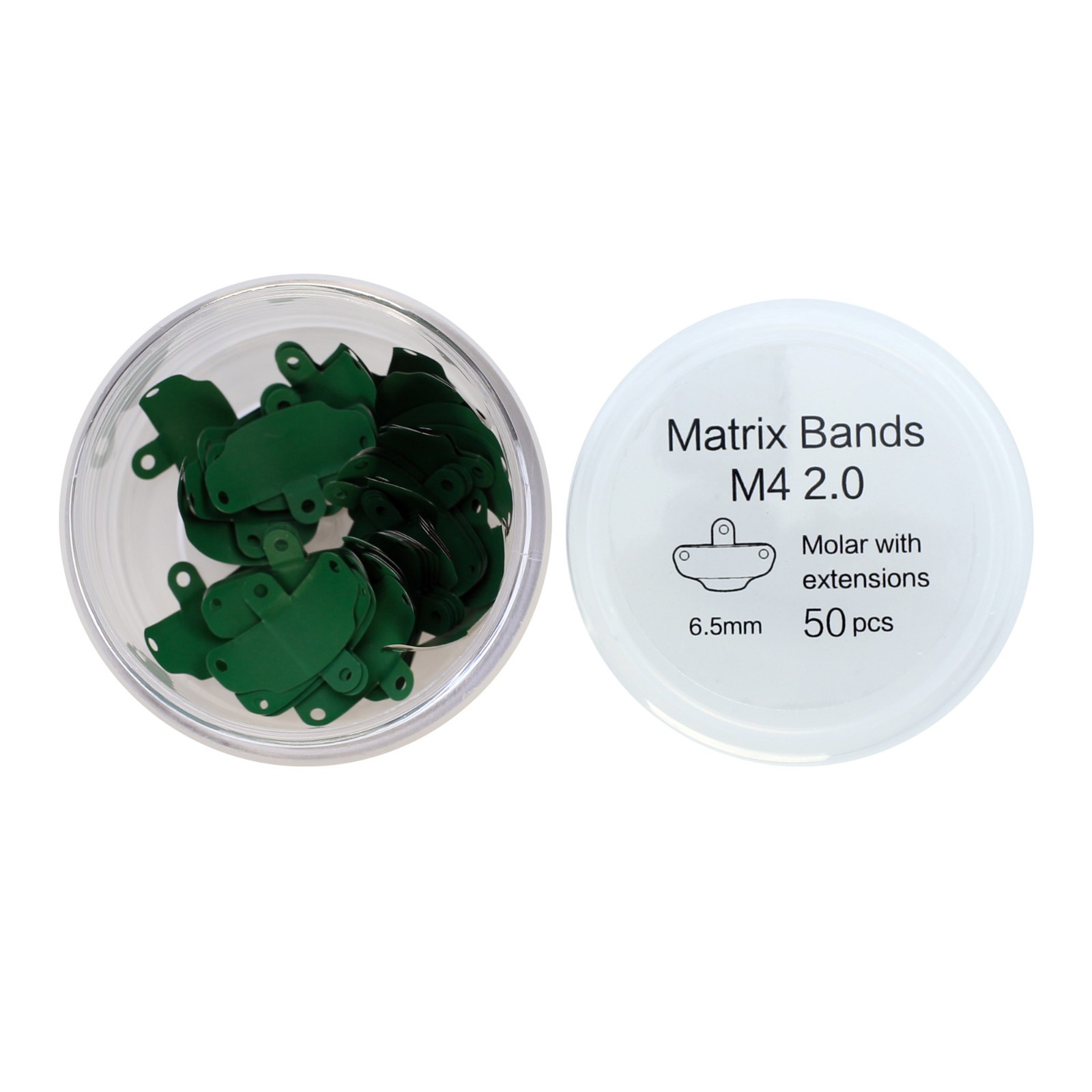 Dental Sectional Matrices Matrix Bands 6.5mm Molar with Extensions Non-stick M4