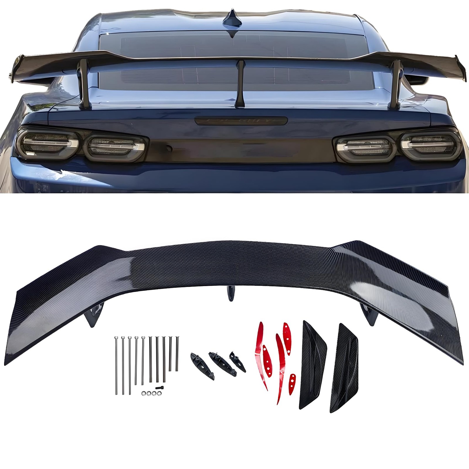 Rear Trunk Spoiler Wing ZL1 1LE Style Chevy Camaro 2016-2023 Carbon Fiber ABS