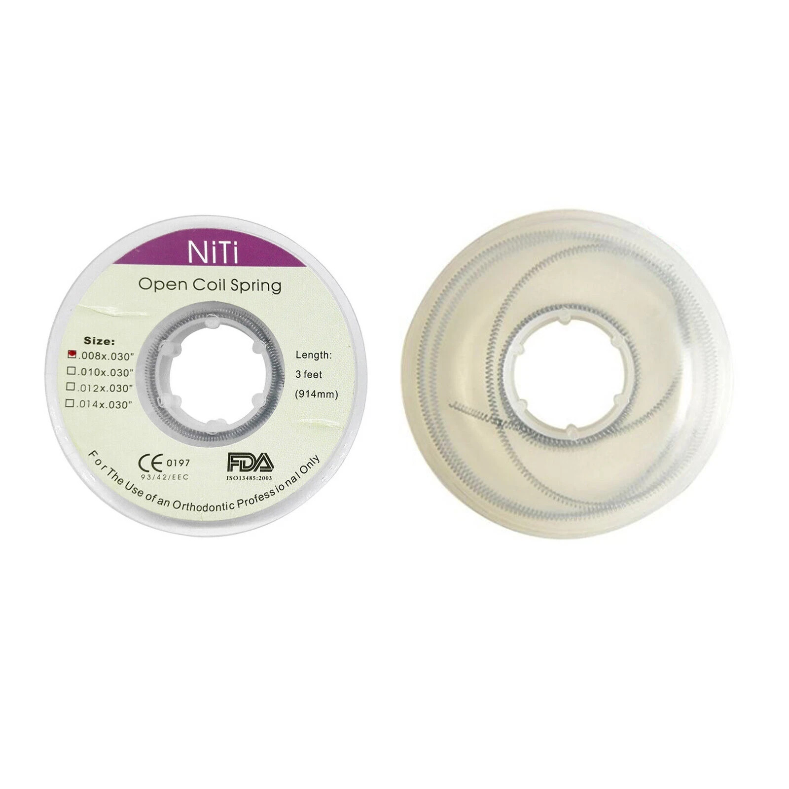 1 Roll Dental Ortho Niti Open Coil Spring 914mm Dia.008/010/012/014 Inch
