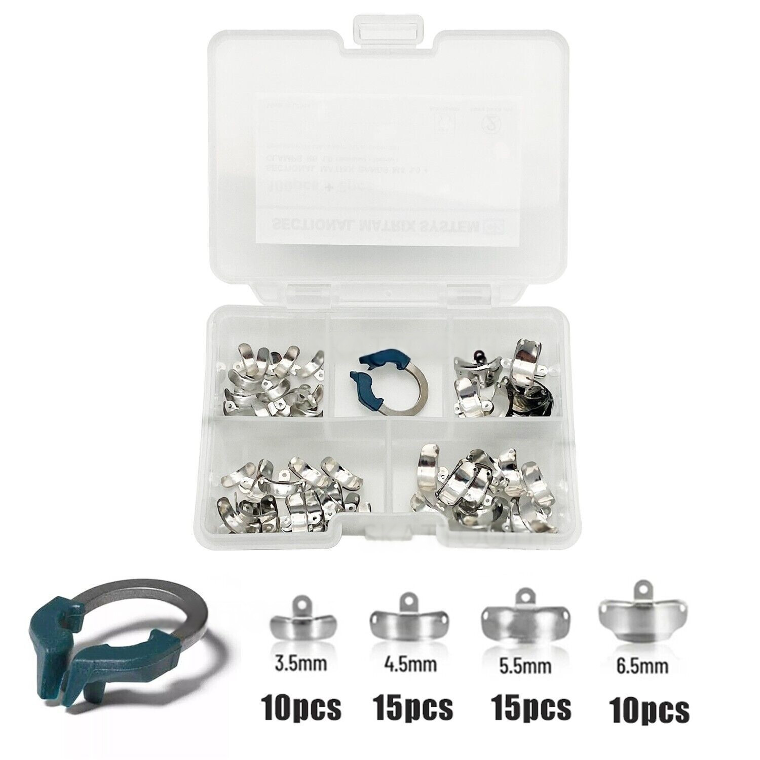 Dental Matrix Bands Ring Sectional Matrice Clamp Fit Garrison Palodent V3 System