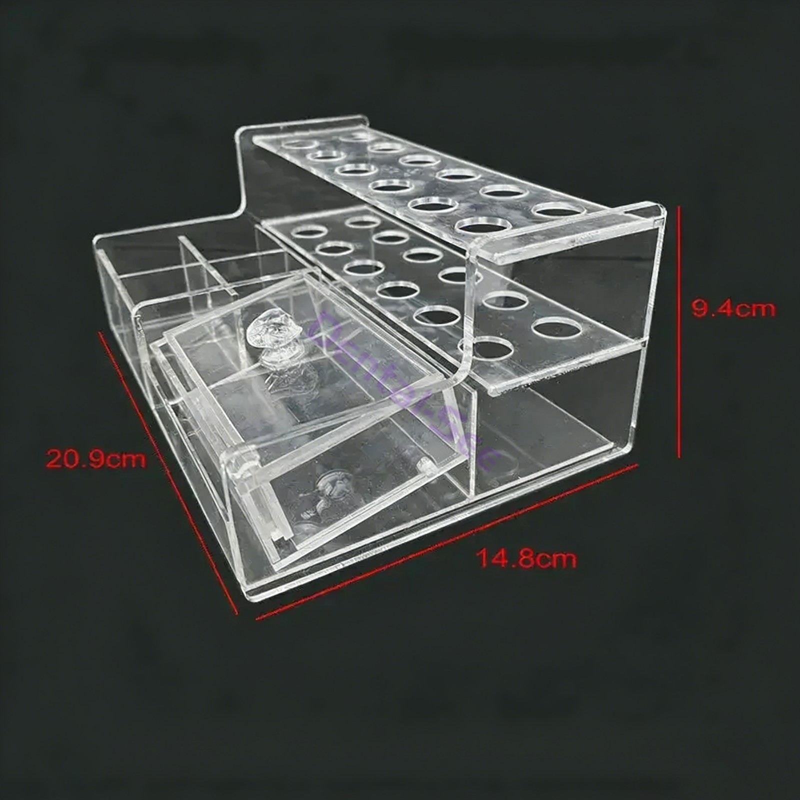Dental Acrylic Organizer Holder For Syringe Resin Adhesive Storage Box USA