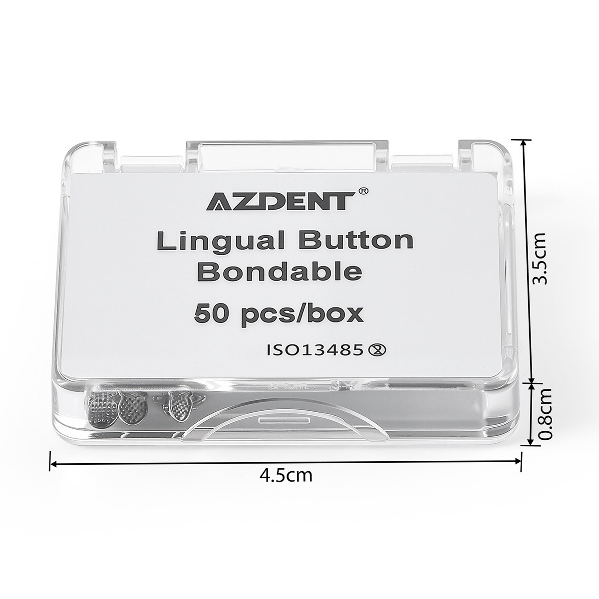 50pcs Dental Orthodontic Lingual Buttons Bondable Monoblock Round Base AZDENT