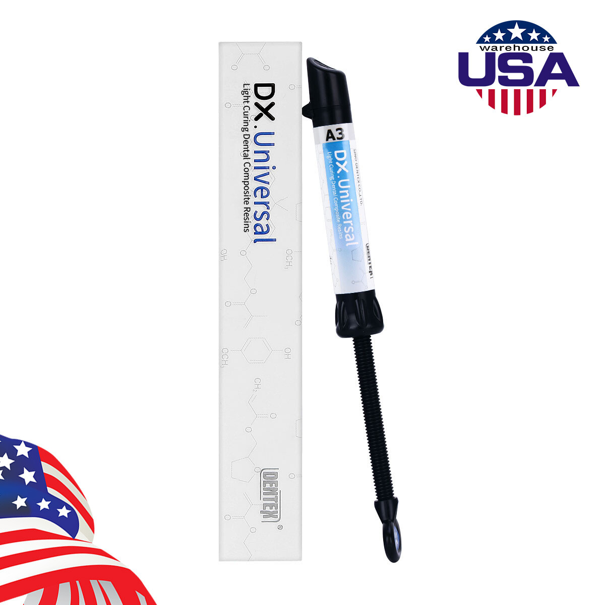 Dentex Dental Cure Light Curing Composite Resin 4g/Syringe Universal