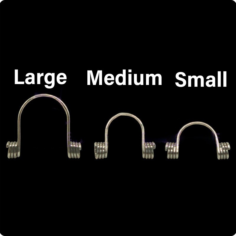 100pc Dental Torquing Torque Spring Wire Single Ortho Curved Small Medium Large
