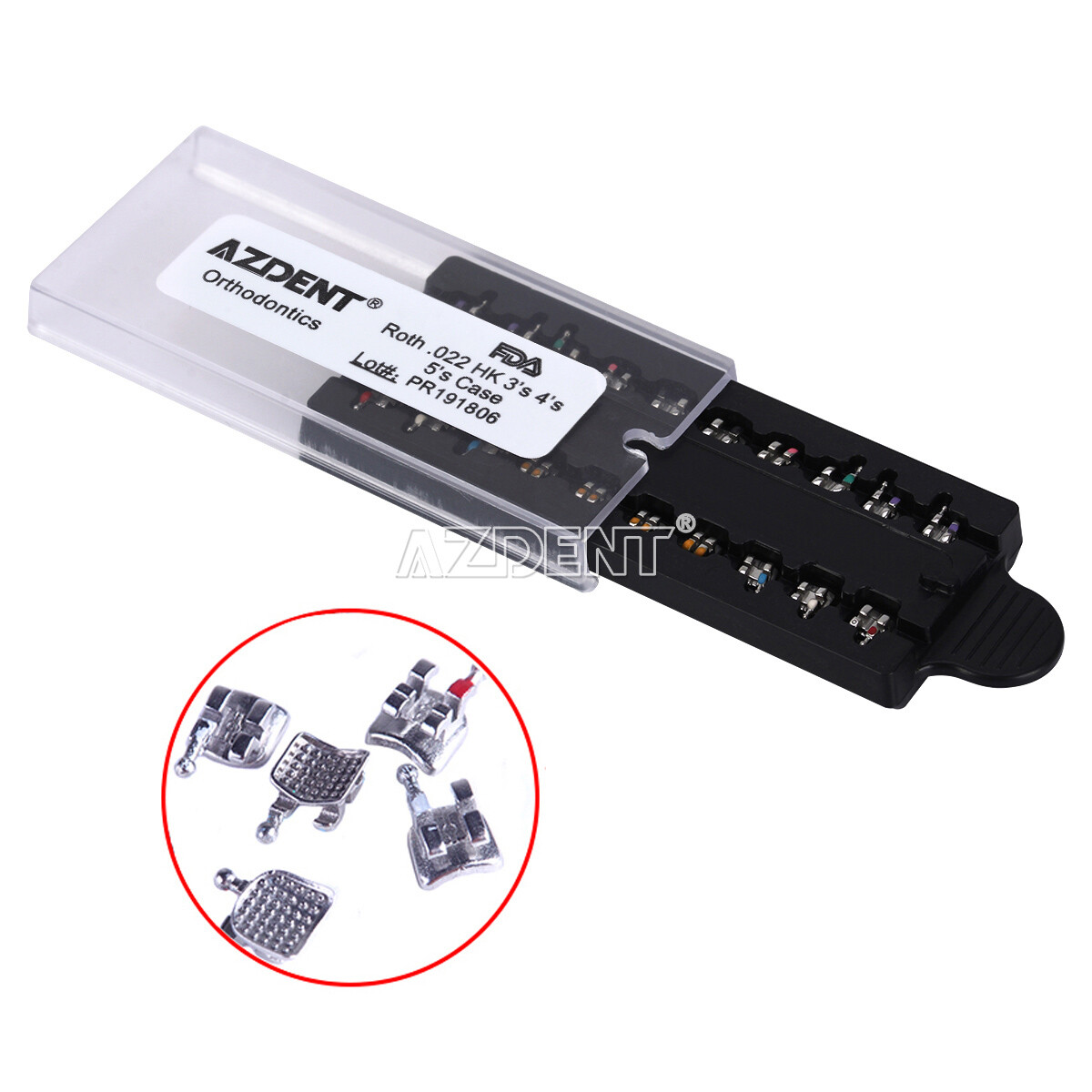AZDENT Dental Ortho MIM Braces Brackets Mini Roth MBT 018/022 Hooks 345 Metal