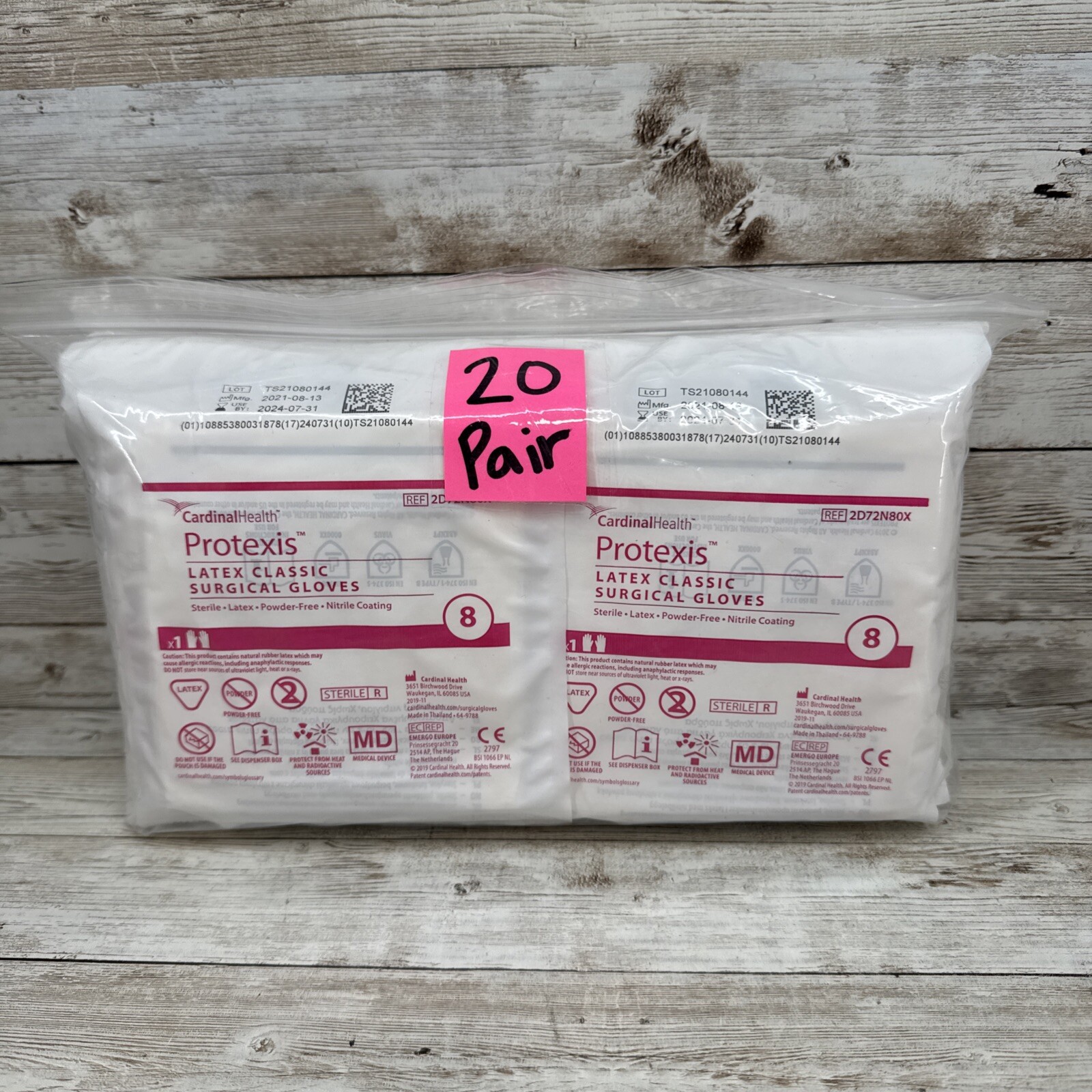 Protexis Latex Classic Surgical Gloves Sterile, *20 Pair* Size: 8 *See Date*