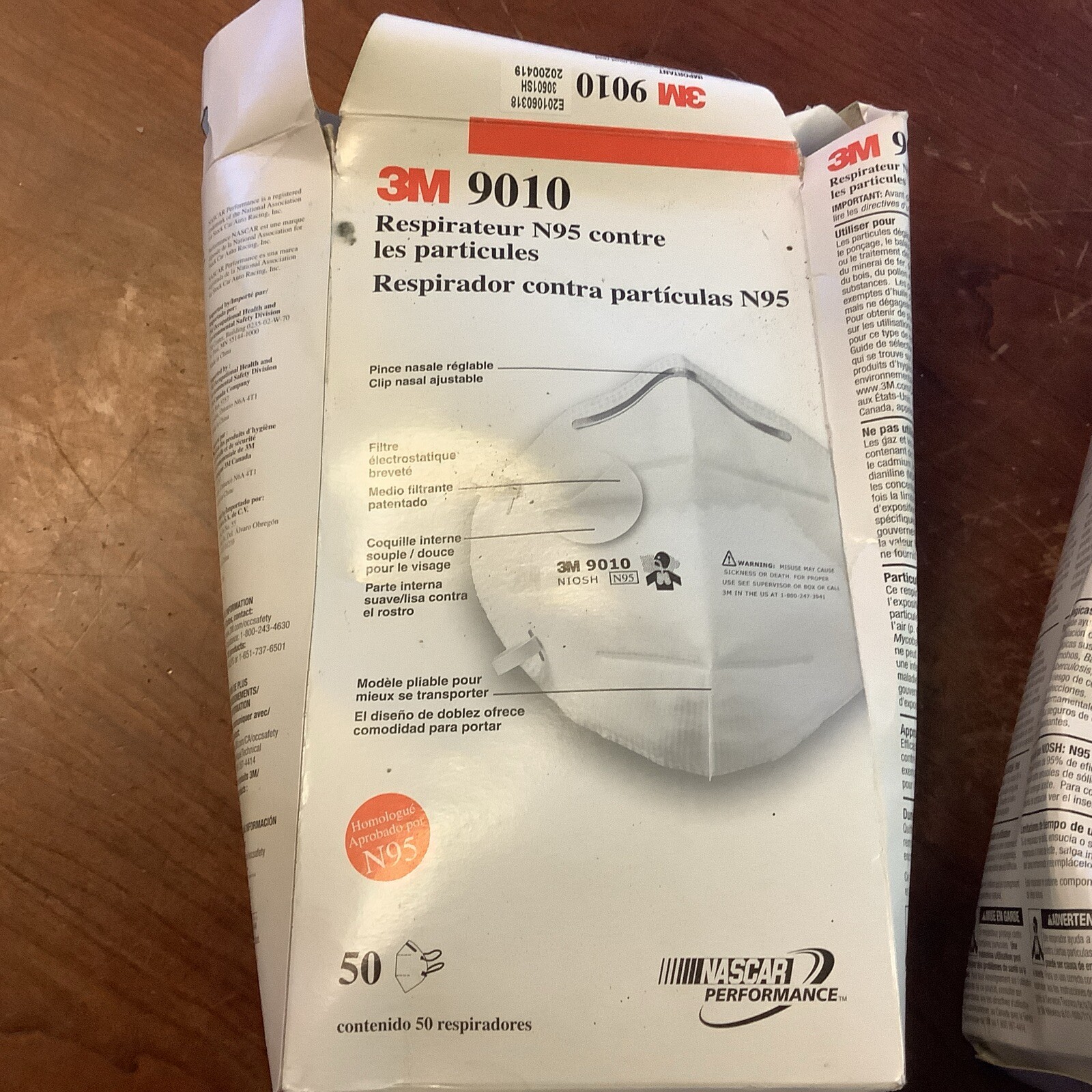 3M 9010 N95 Niosh Protective Disposable FaceMask CDC Approved Respirator (50 Pak