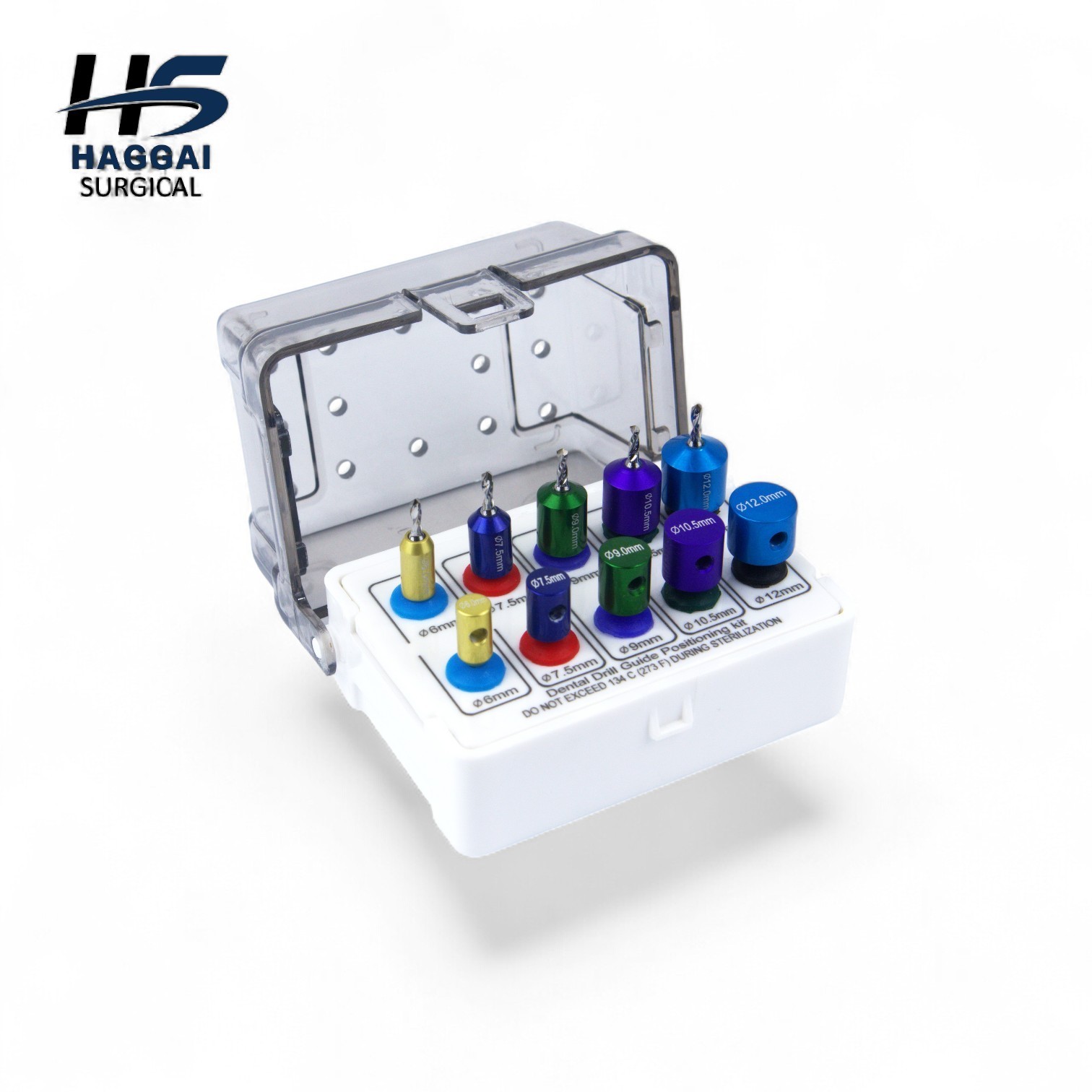 Implant Positioning Guide Kit ∅6.0-12.5 – 10 Pcs Dental Spacing Tool Drill Set
