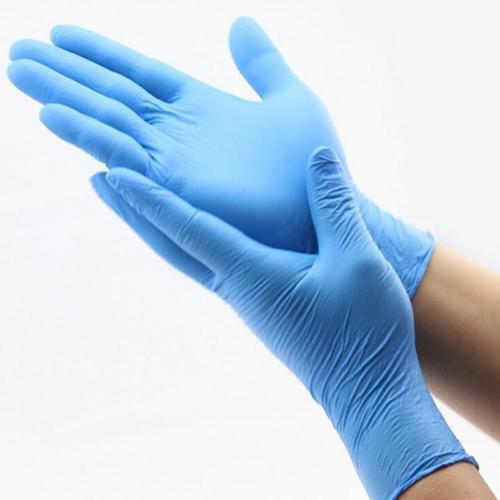 BLUE 4 MIL NITRILE INDUSTRIAL DISPOSABLE LATEX AND POWDER FREE GLOVES
