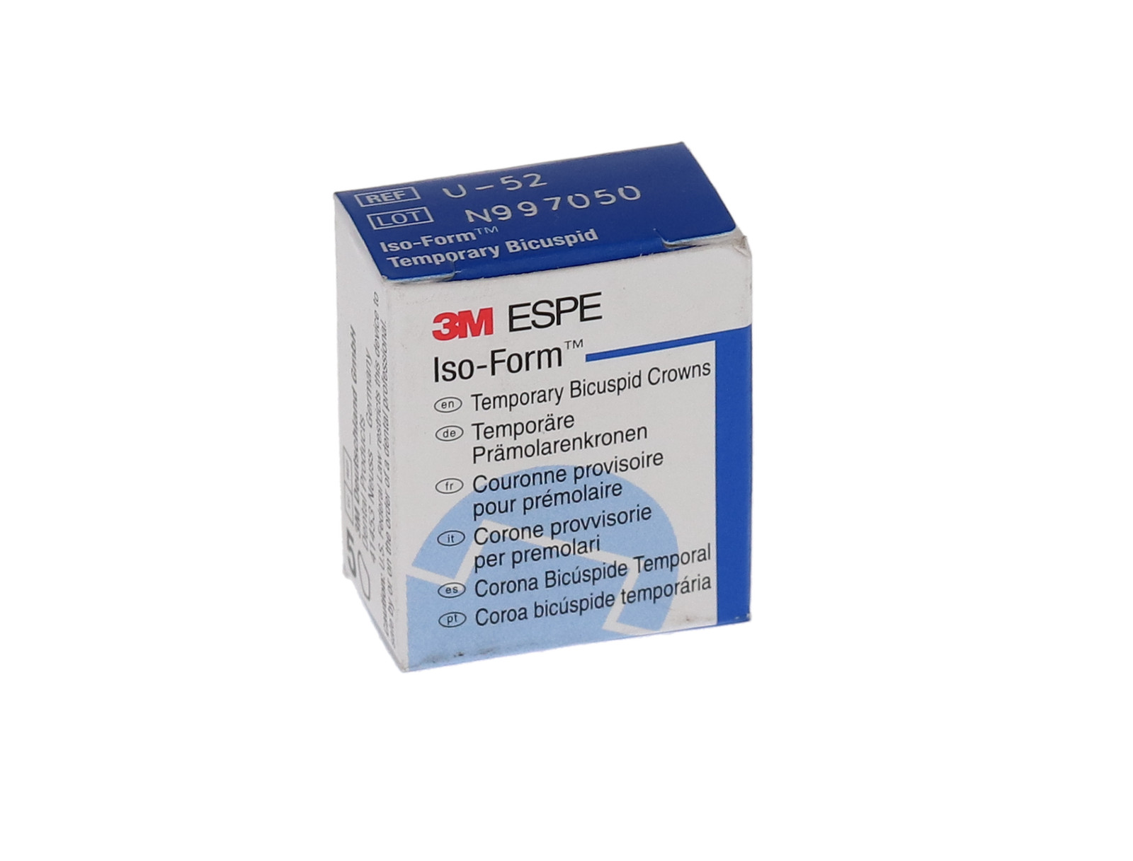 3M ESPE U52 Iso-Form Preformed Crowns Adult Second Bicuspid #52 Upper Right 5/Pk