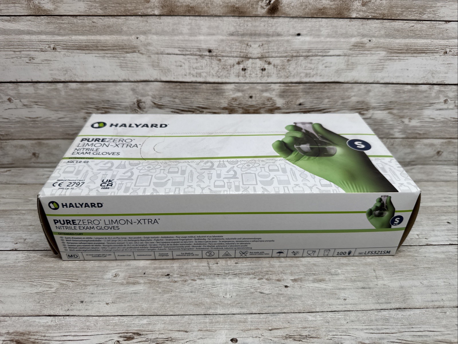 HALYARD PUREZERO LIMON-XTRA Nitrile Exam Gloves *2 Boxes* Size: SMALL *See Date*