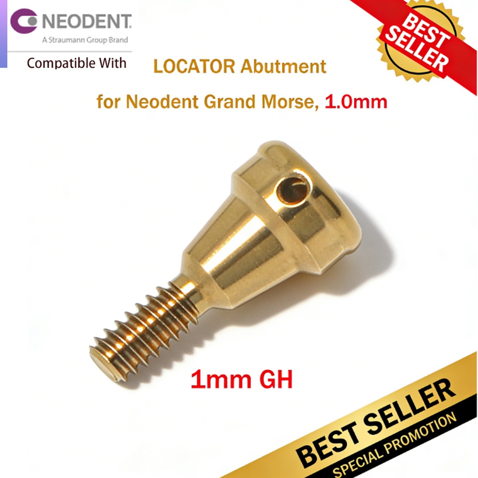 Overdenture Locator Abutment Neodent GRAND MORSE GM Male Caps Inserts Core Tool