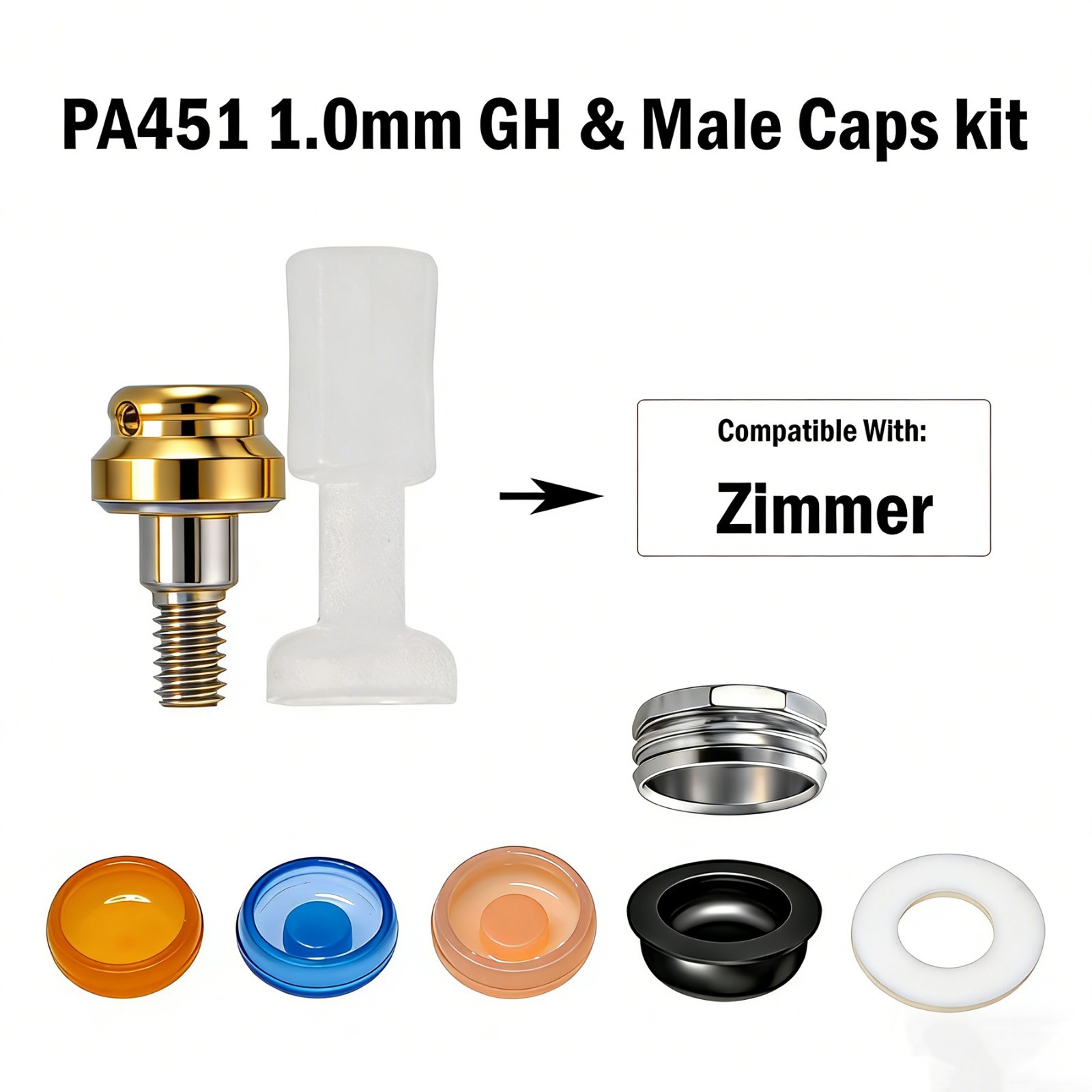 US Locator Overdenture Abutment for Zimmer Screw-Vent 4.5 Implant Abutment 1-5mm