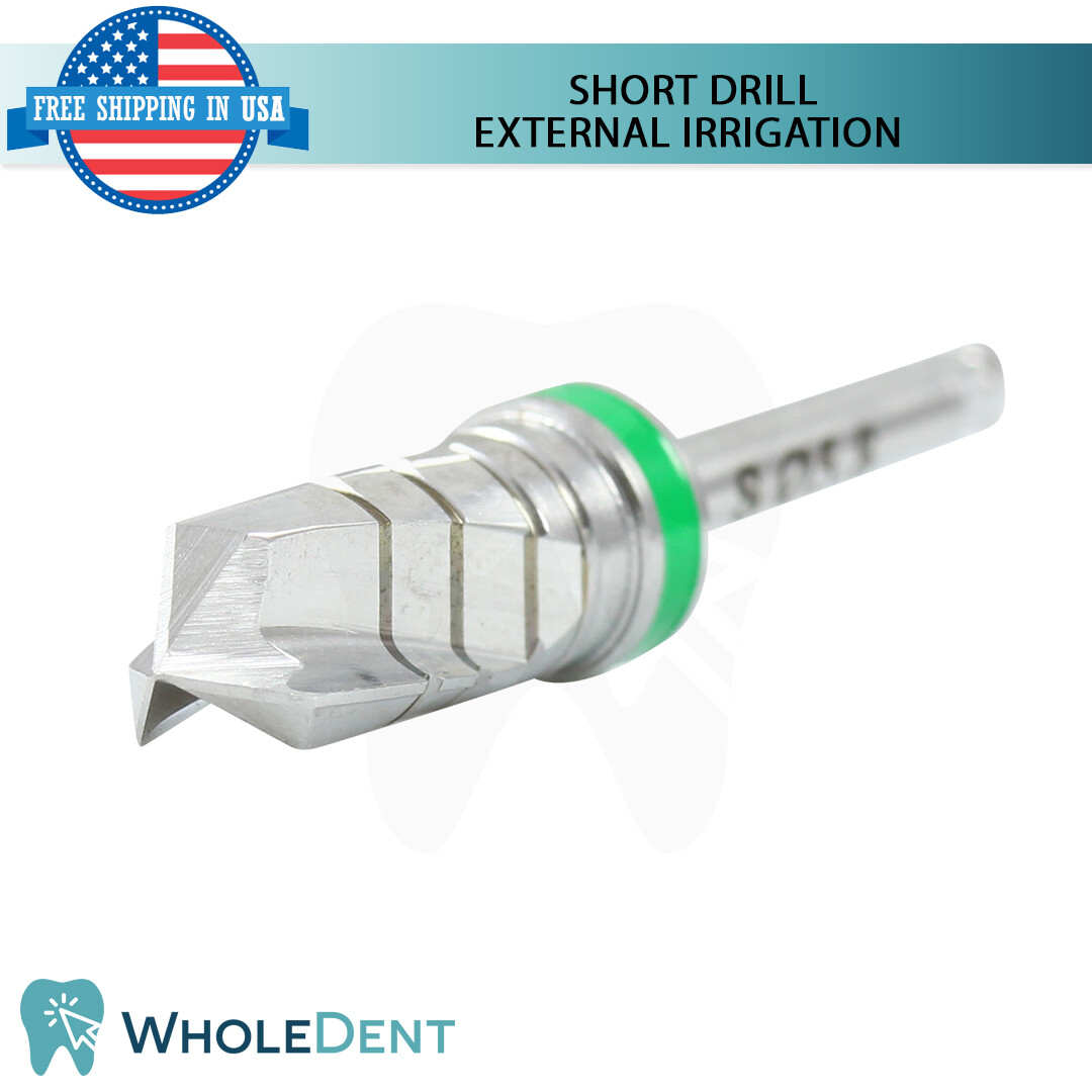 Sur gical Short Cylindrical Drill External Irri gation Dental Im plant Tool